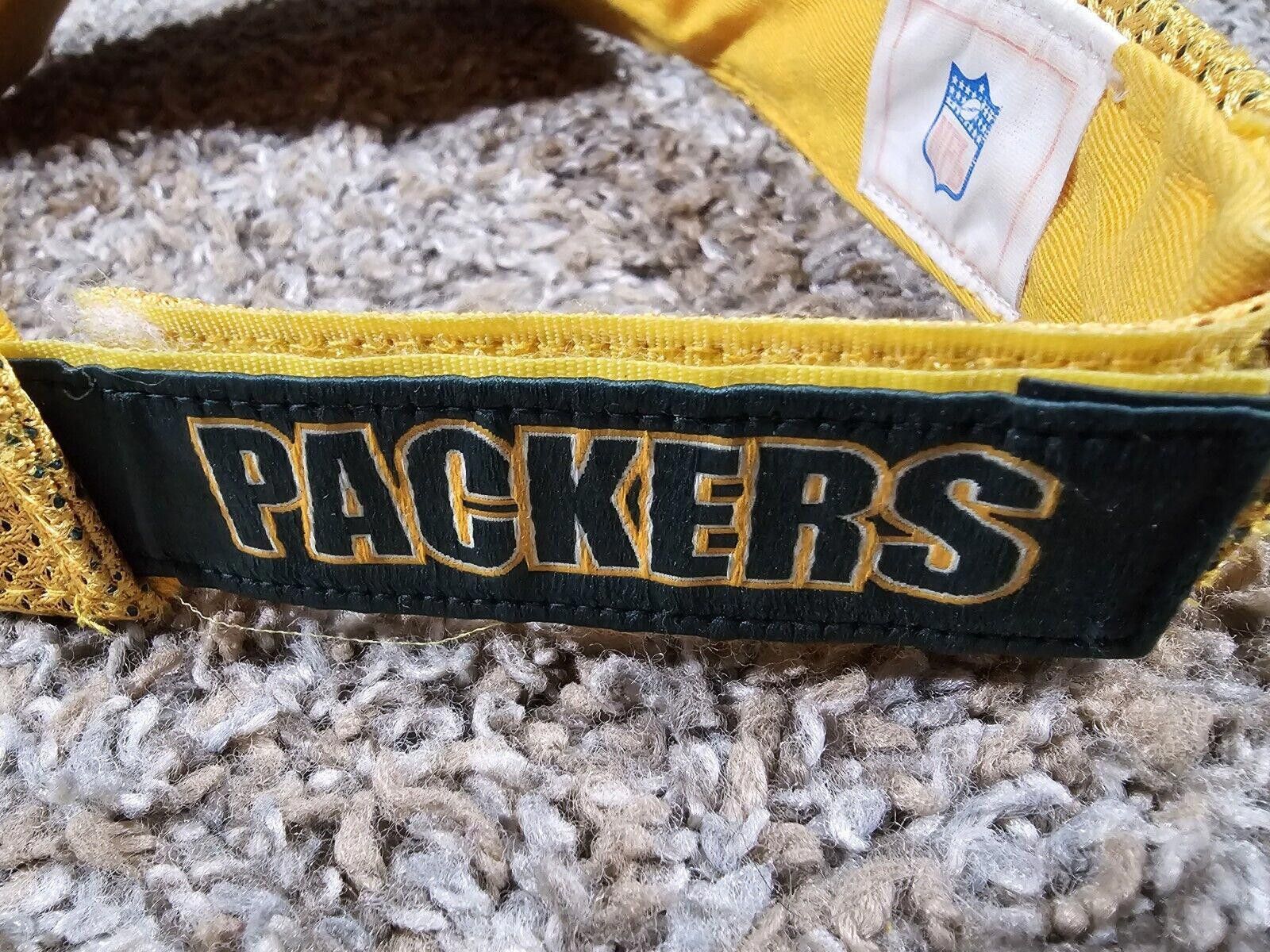 NFL Green Bay Packers Gold yellow mesh Strapback visor hat Size ONE SIZE - 5 Thumbnail