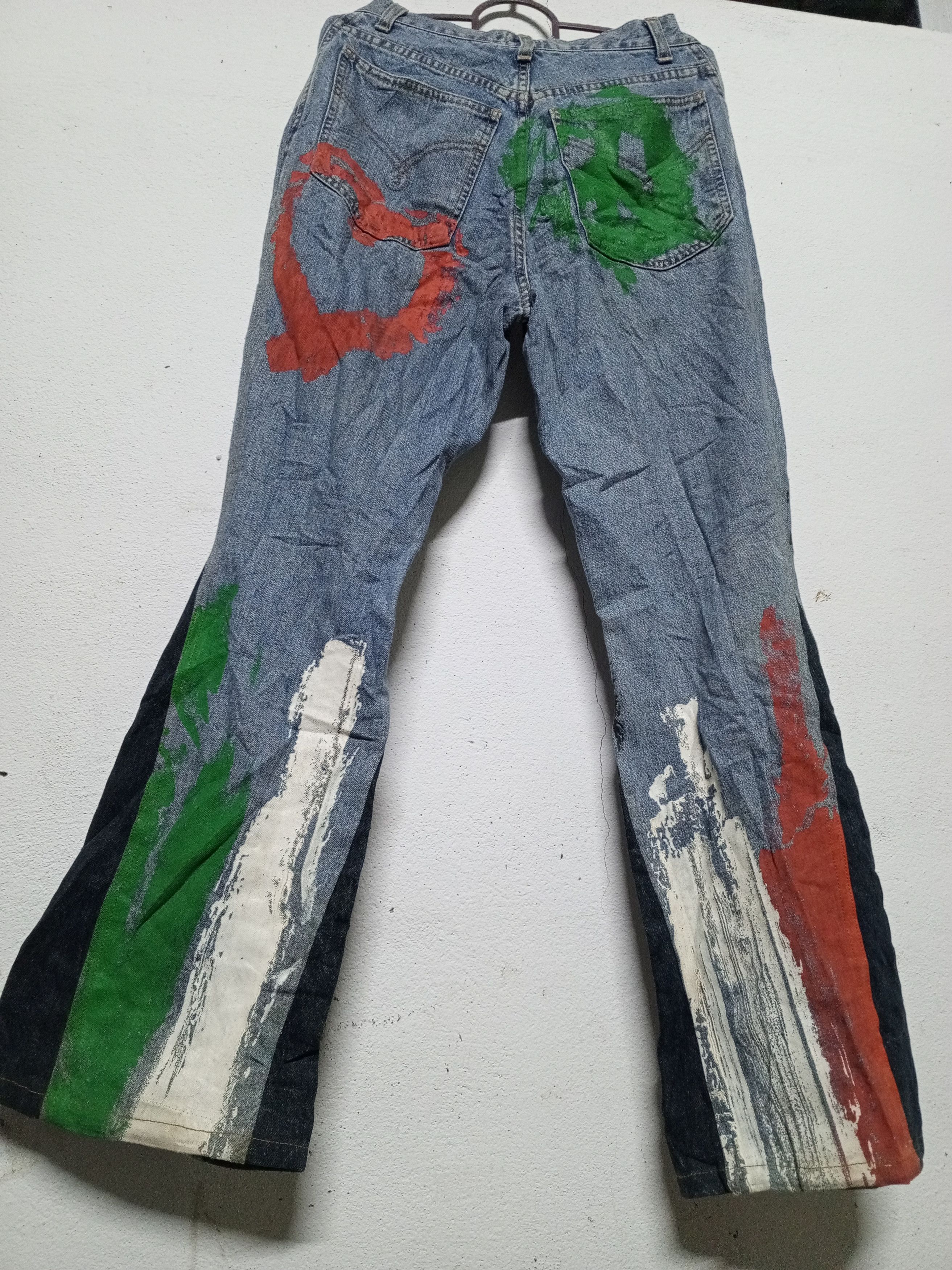 If Six Was Nine × Moschino 💥veryrare💥90s Moschino jeans mix paint Size US 27 - 6 Thumbnail