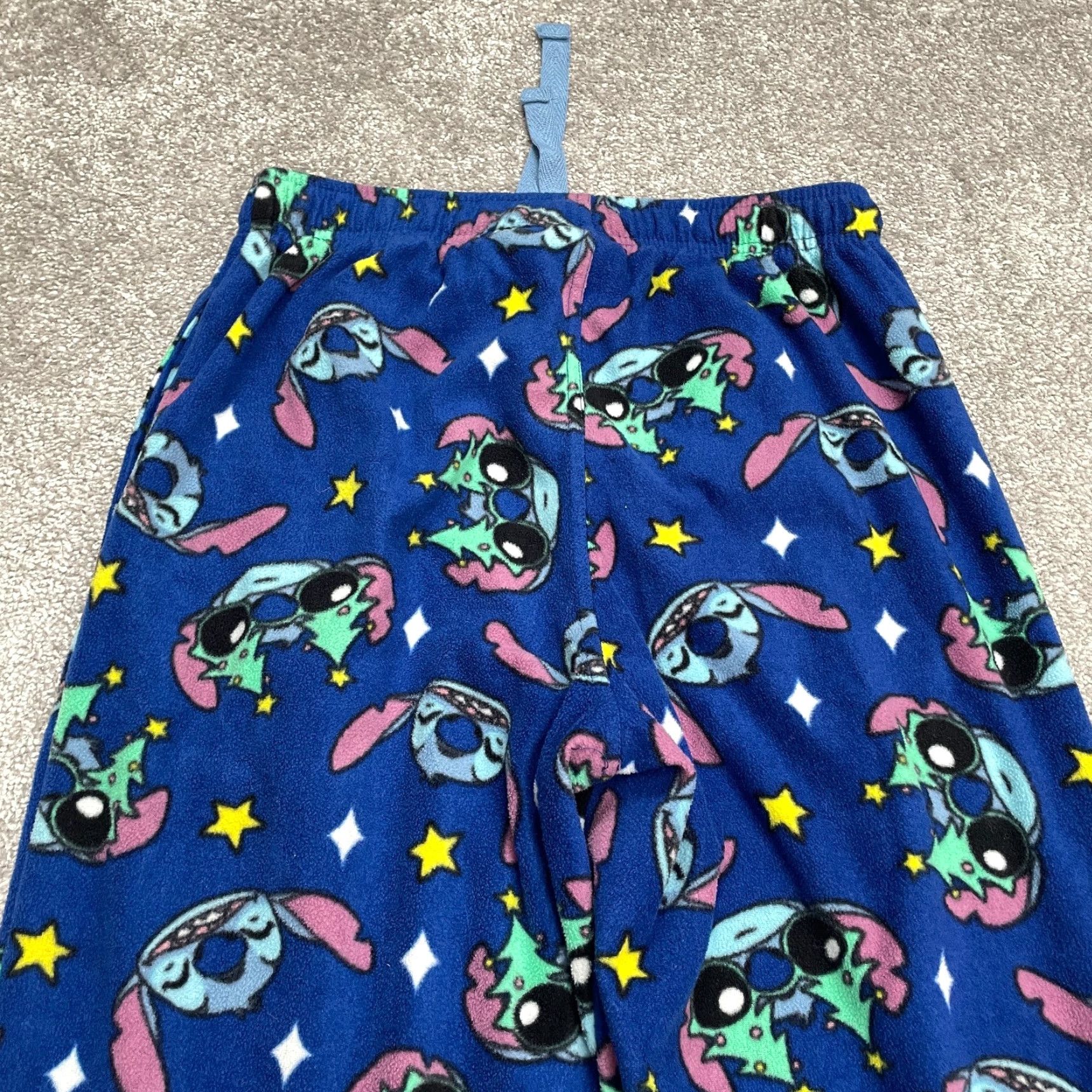 Disney Disney Lilo & Stitch Pajama Pants Mens Blue Printed Pocket 26x31 Shirt? Size US 29 - 3 Thumbnail
