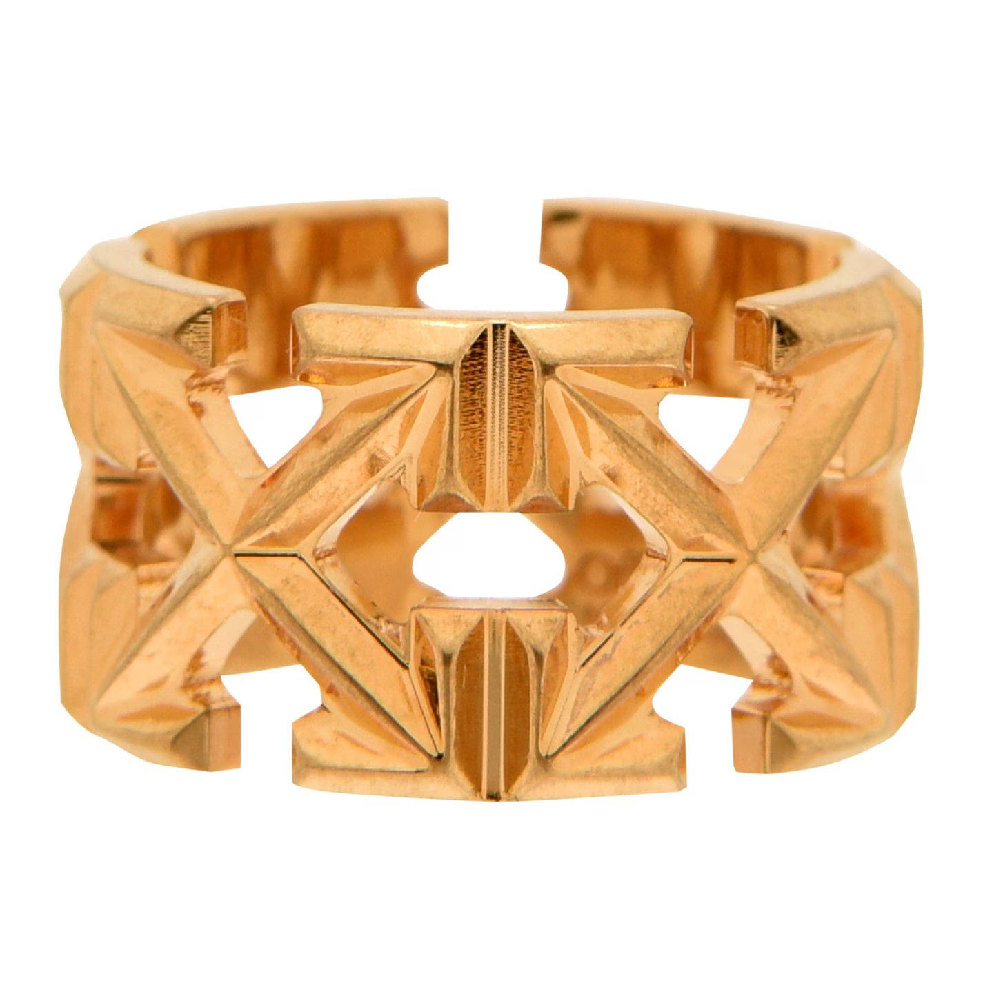 Off-White o1g2r1mq0225 Size: 56 / Logo Ring in Gold Size ONE SIZE - 3 Thumbnail