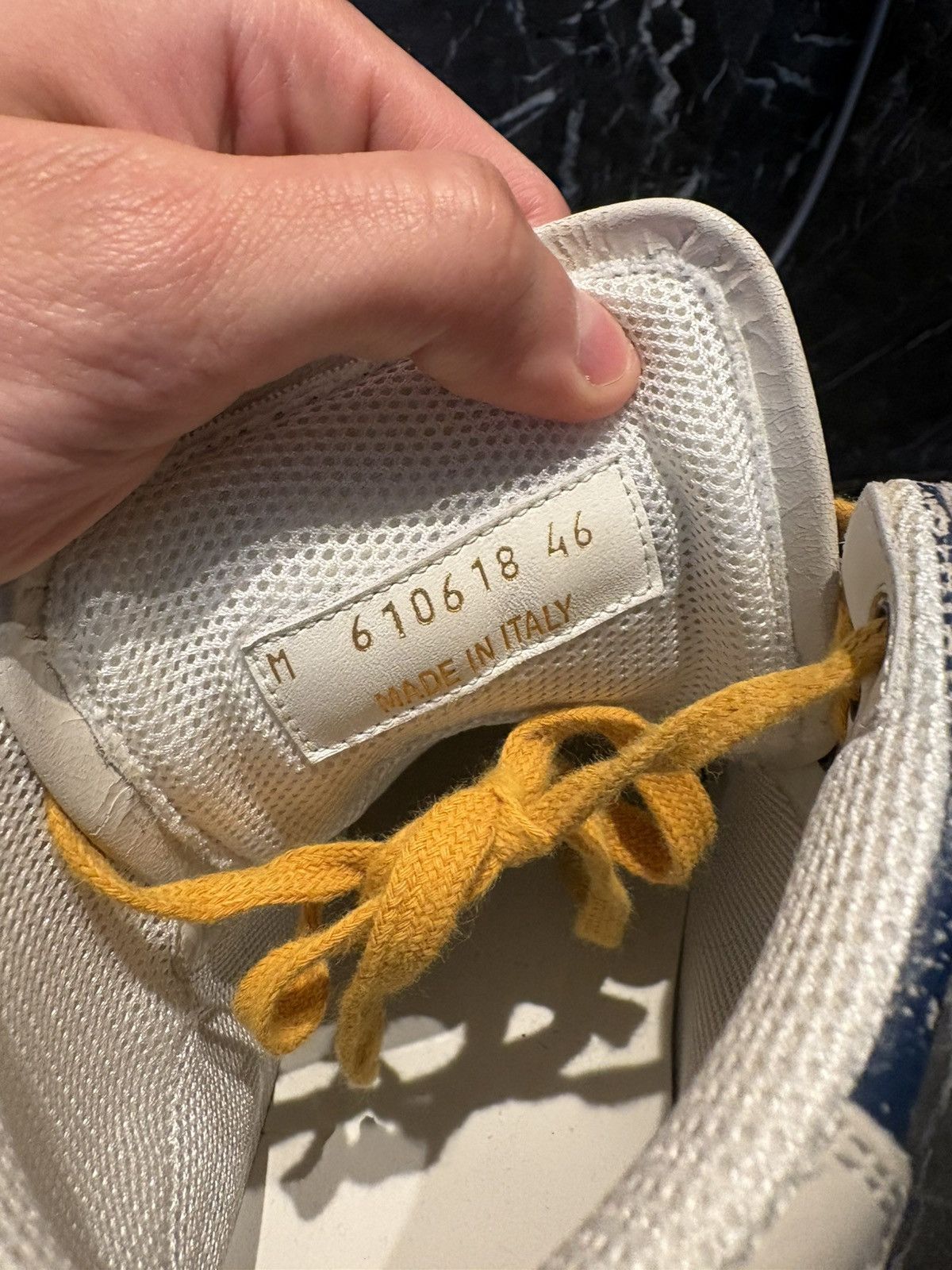 Saint Laurent Paris Saint Laurent Off-White & Blue SL24 High-Top Sneakers Size US 13 / EU 46 - 6 Thumbnail