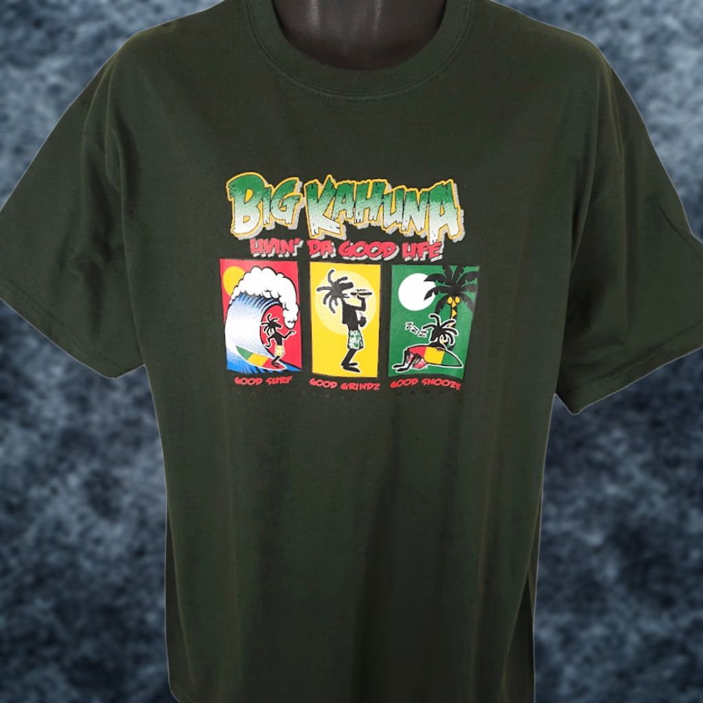 Vintage VINTAGE Big Kahuna T Shirt Mens Size Large Green North Shore Hawaii Travel Destination Size US L / EU 52-54 / 3 - 1 Thumbnail