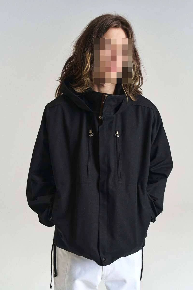 3MAN 3MAN SPORTS JACKET UK Made Cotton Canvas Hooded Black L Size US L / EU 52-54 / 3 - 7 Thumbnail