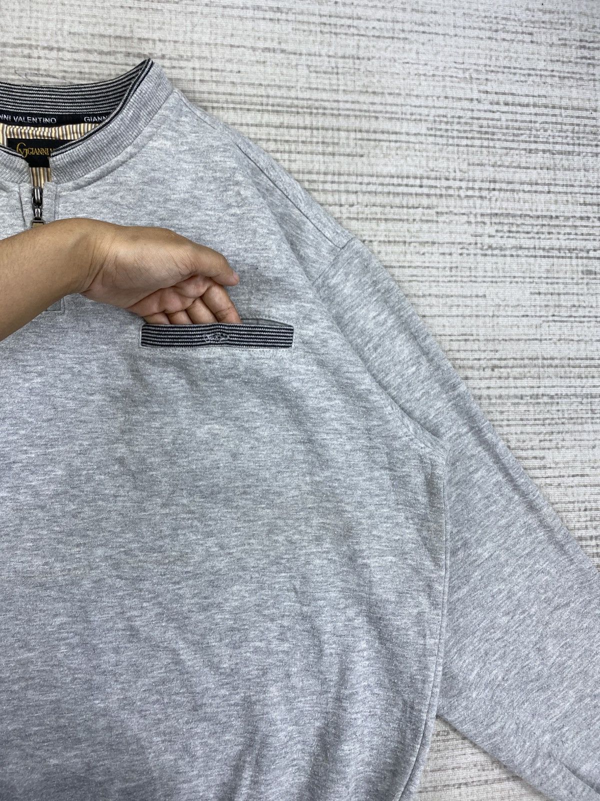Gianni Valentino × Japanese Brand Vintage Gianni Valentino Halfzipper Sweatshirt Size US L / EU 52-54 / 3 - 6 Thumbnail