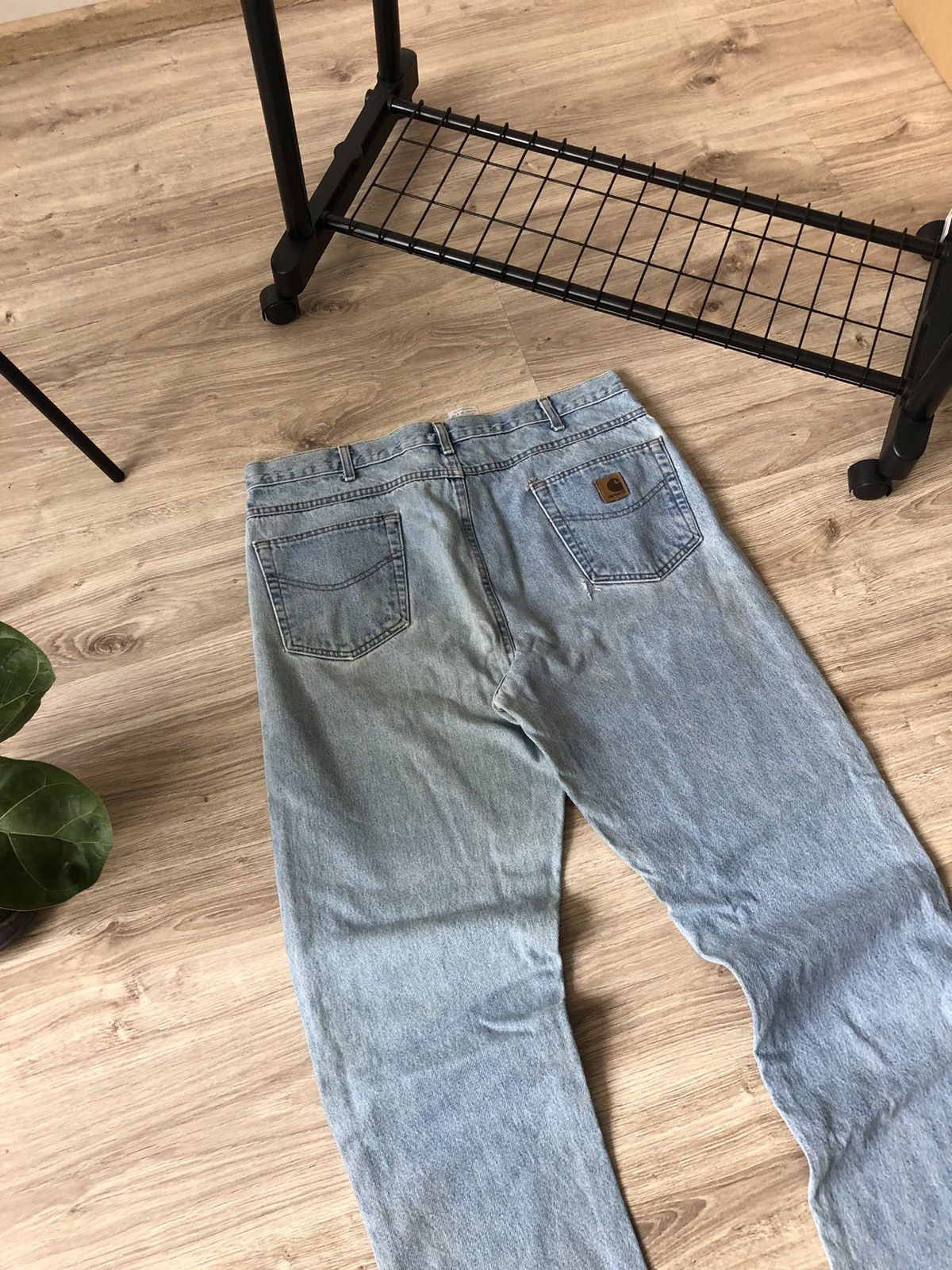 Carhartt × Vintage Vintage Carhartt Light Wash Denim Work Jeans Size US 40 / EU 56 - 2 Thumbnail