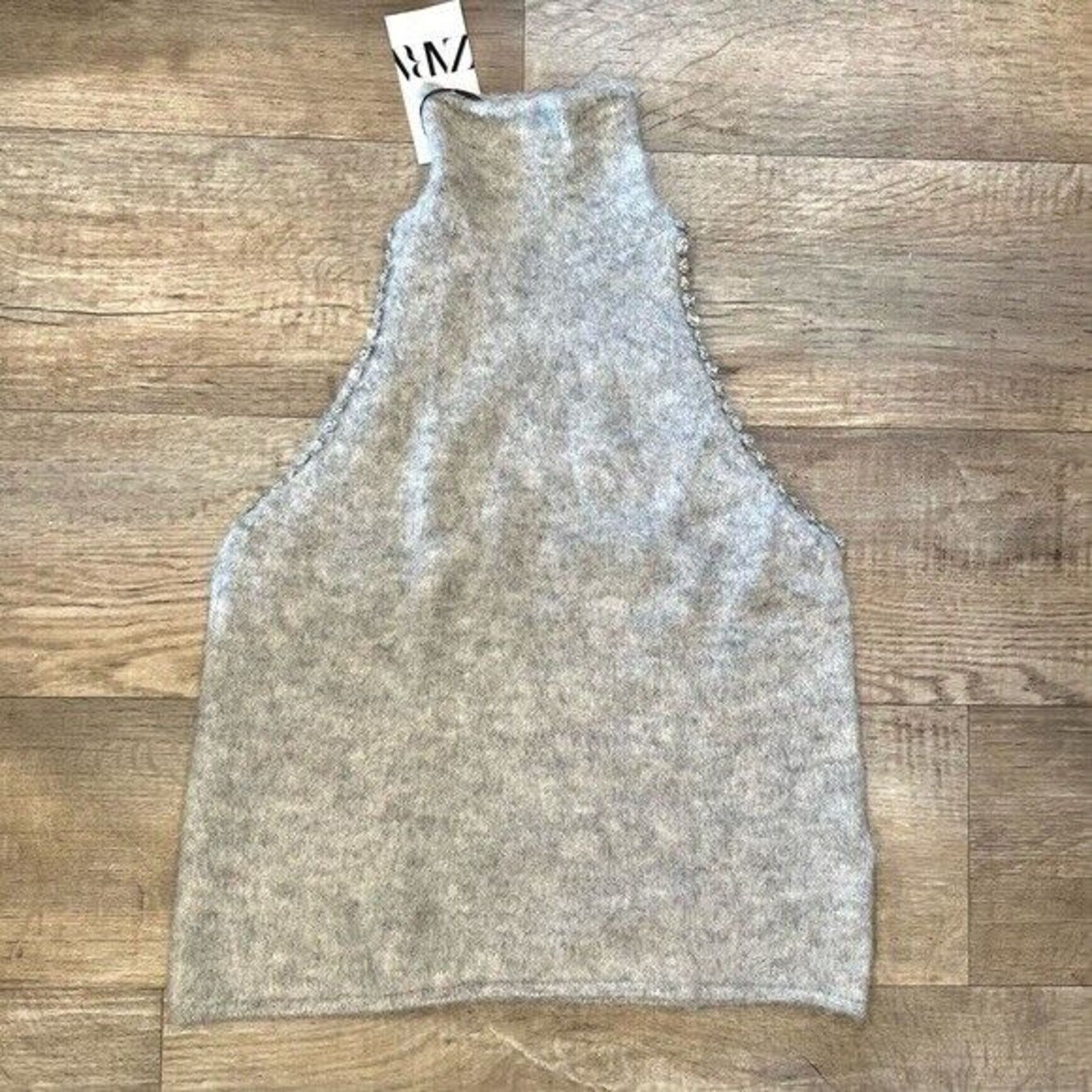 Zara ZARA Gray Wool-Blend Knit Top NWT Size XL Size XL / US 12-14 / IT 48-50 - 17 Thumbnail