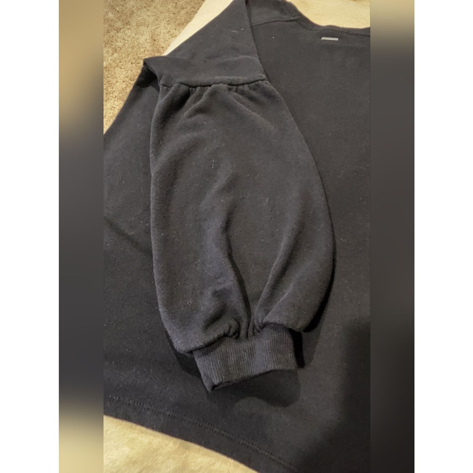 Billabong Billabong Black Crewneck Balloon-Sleeve Sweater Women's Med Size M / US 6-8 / IT 42-44 - 9 Thumbnail