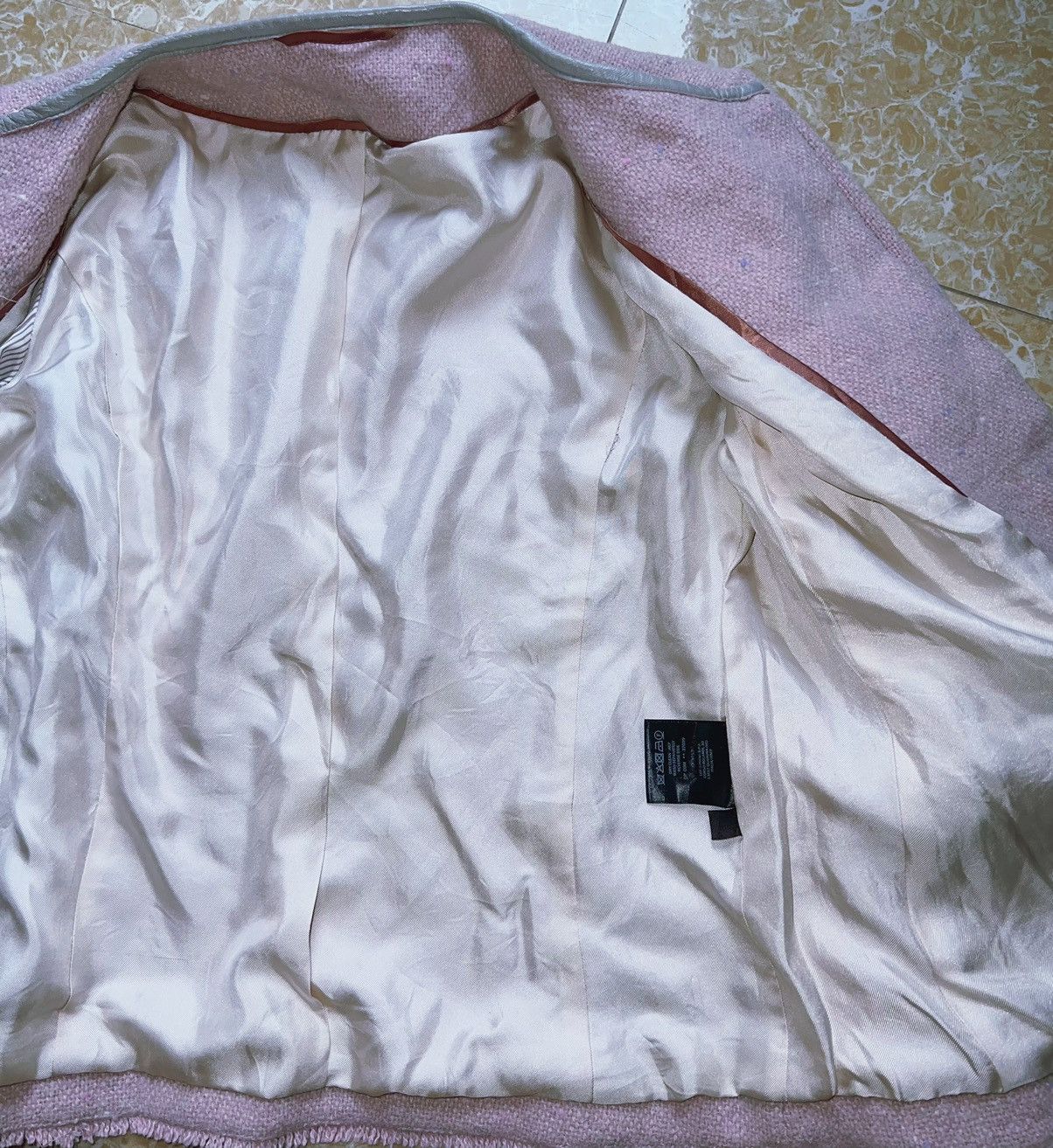 Japanese Brand Italy pink tweed jacket 💕🎀 Size XS / US 0-2 / IT 36-38 - 7 Thumbnail