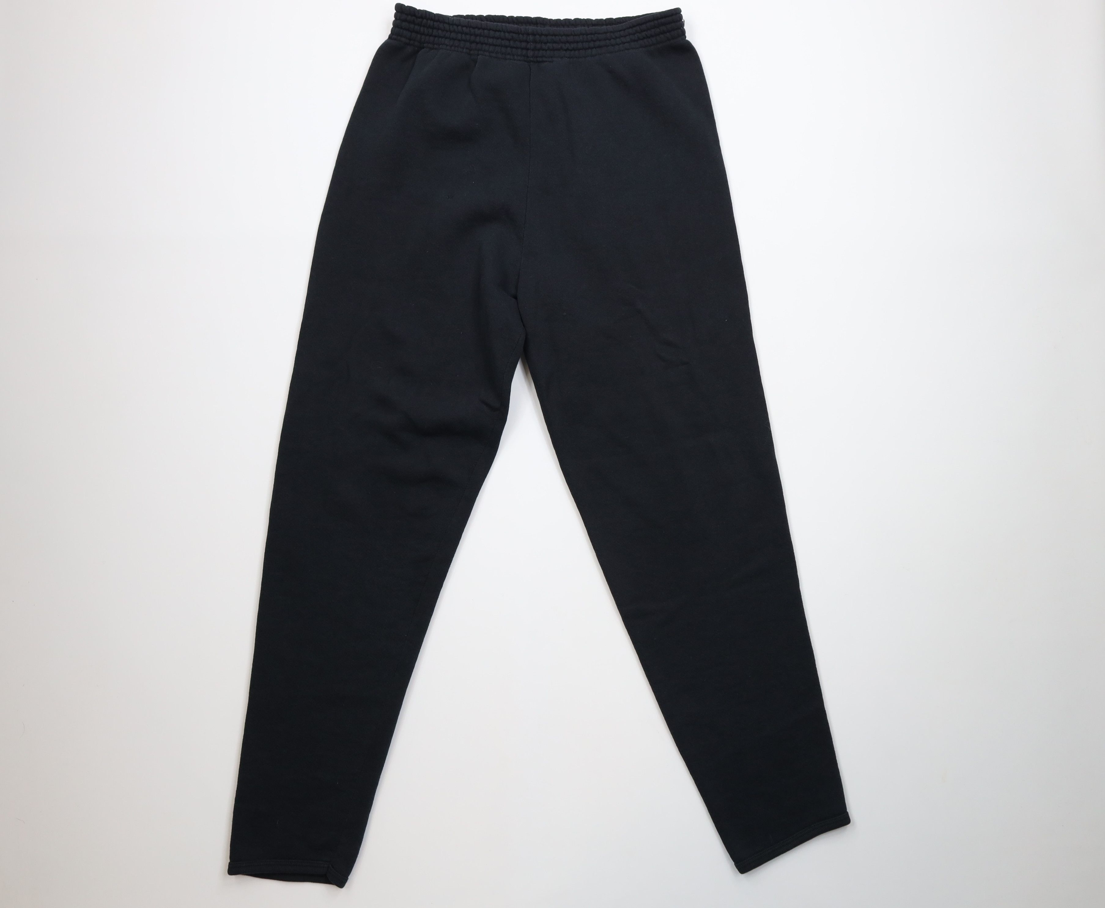 Vintage Vintage 90s Streetwear Tapered Leg Sweatpants Black USA Size 28" / US 6 / IT 42 - 1 Thumbnail