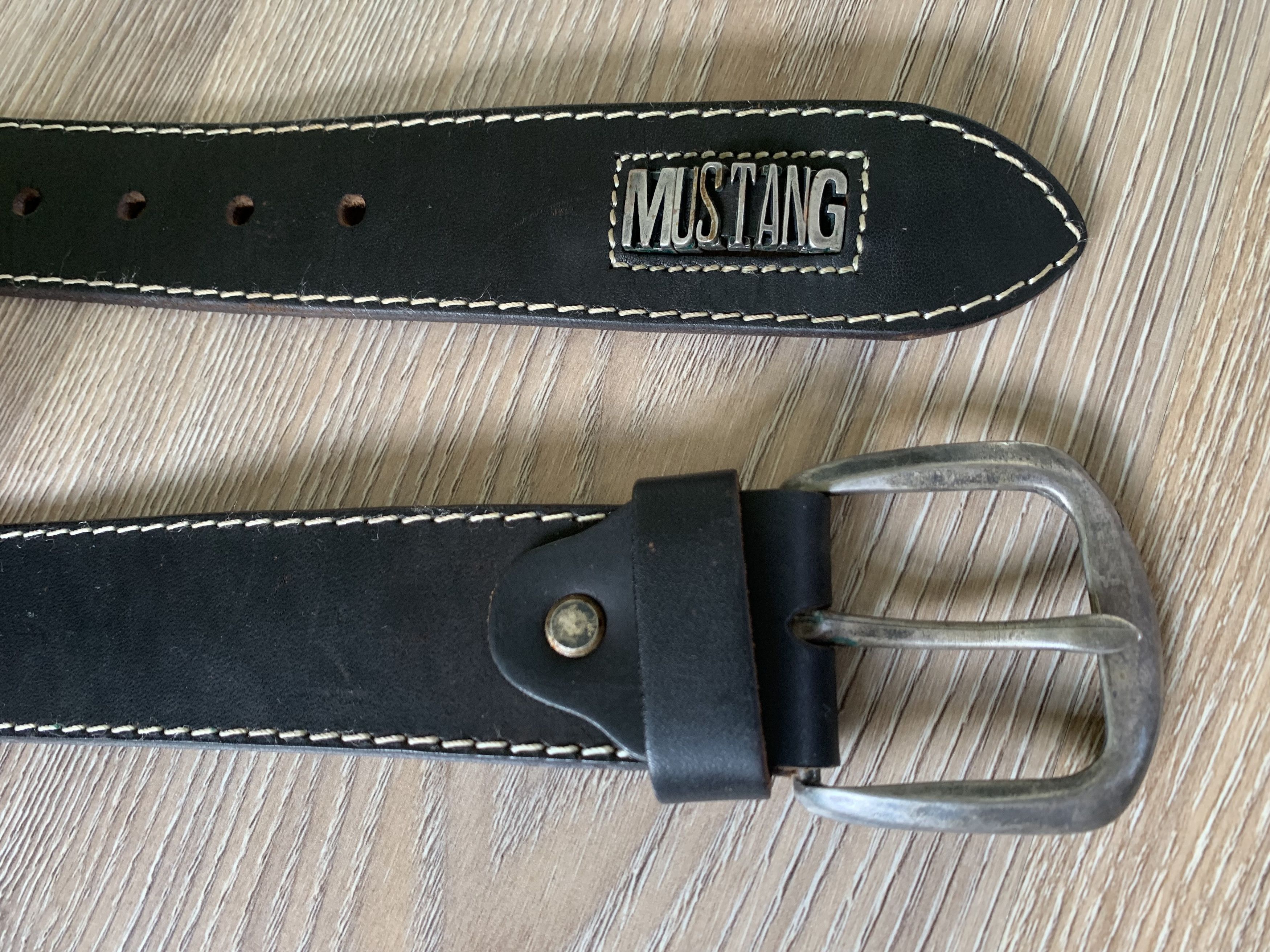 Mustang × Vintage Mustang Vintage Black Leather Belt Size ONE SIZE - 7 Thumbnail