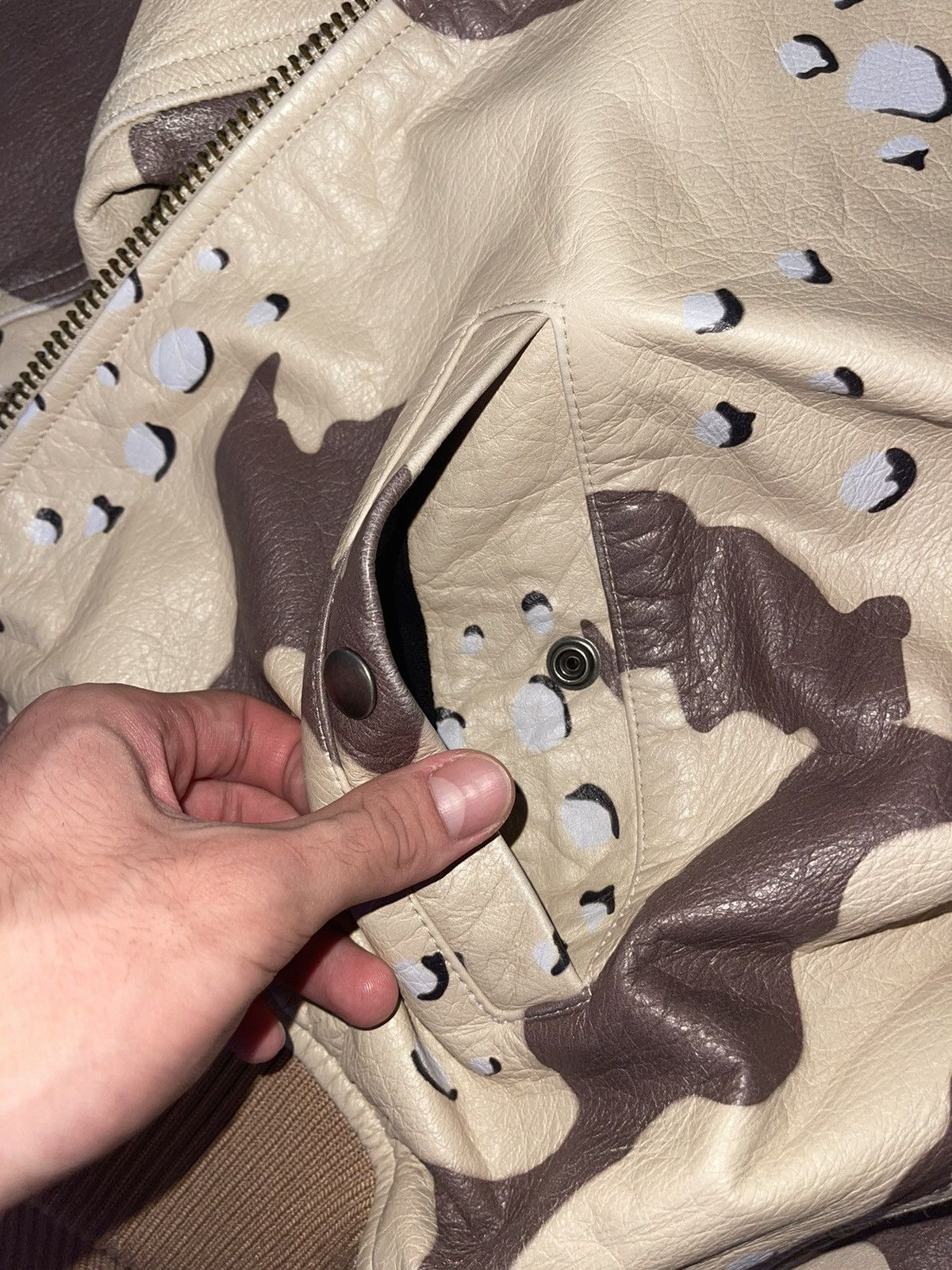 Supreme Supreme Desert Camo Leather Jacket Size US M / EU 48-50 / 2 - 6 Thumbnail