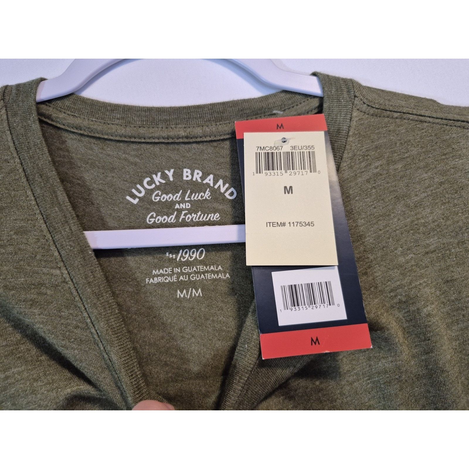 Lucky Brand New W/Tags Lucky Brand Men's Dungarees Green Cotton Shirt M Size US M / EU 48-50 / 2 - 7 Thumbnail
