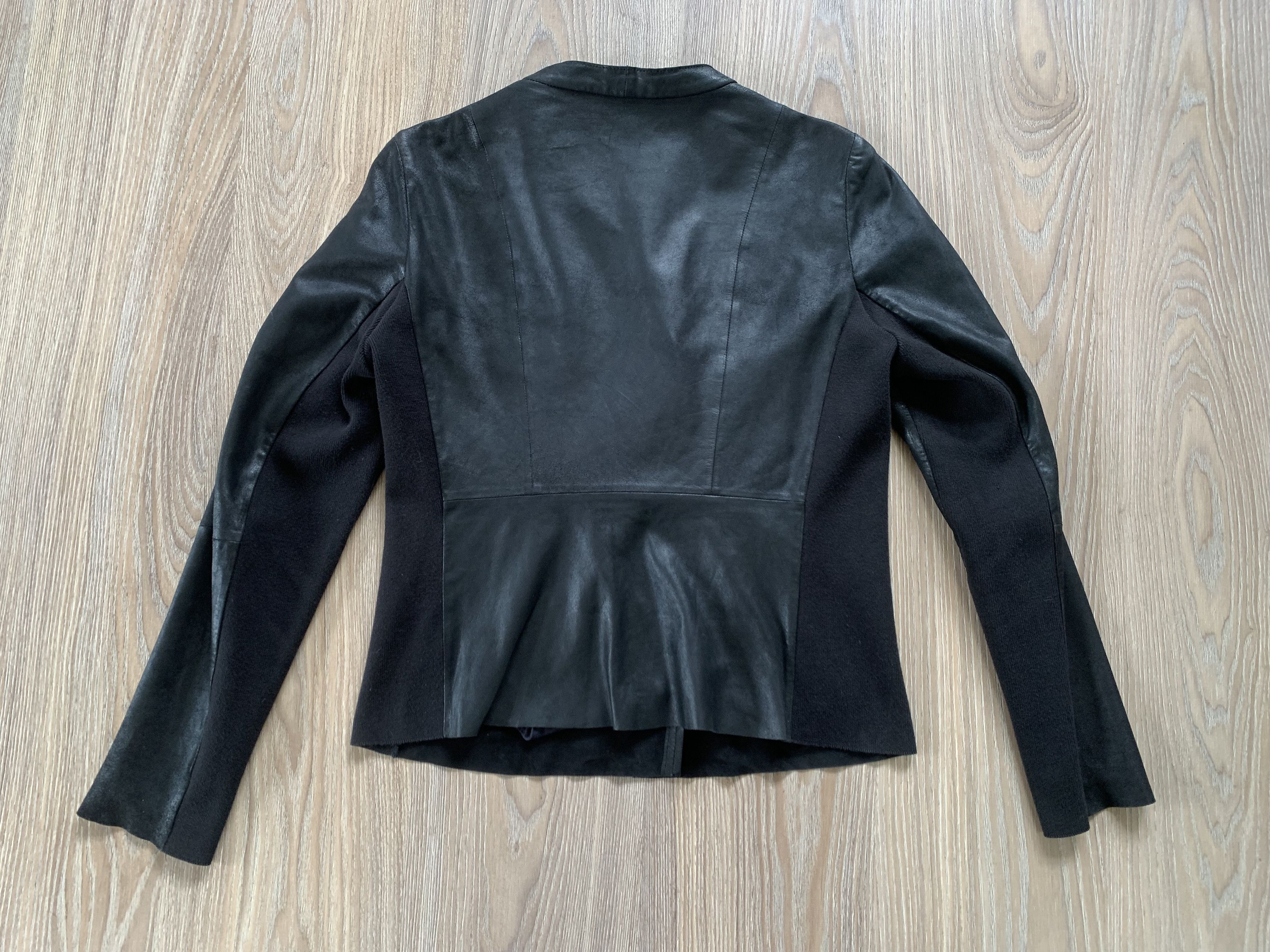 Other Elton Womens Goat Leather Black Biker Jacket Size M / US 6-8 / IT 42-44 - 4 Thumbnail