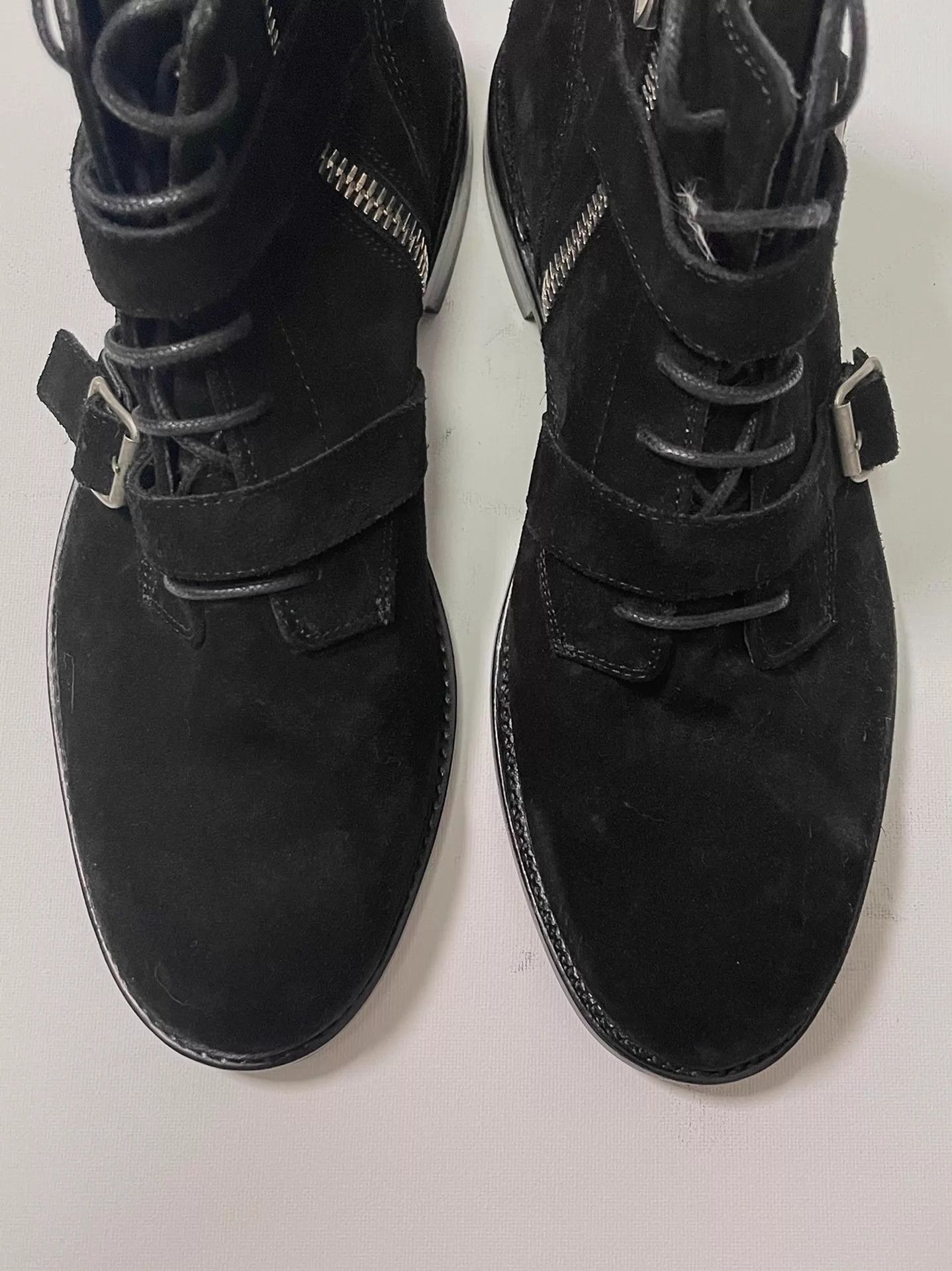 Balmain Balmain Suede Buckle Combat Boots w/ Lampo Zipper 42 Size US 9 / EU 42 - 3 Thumbnail