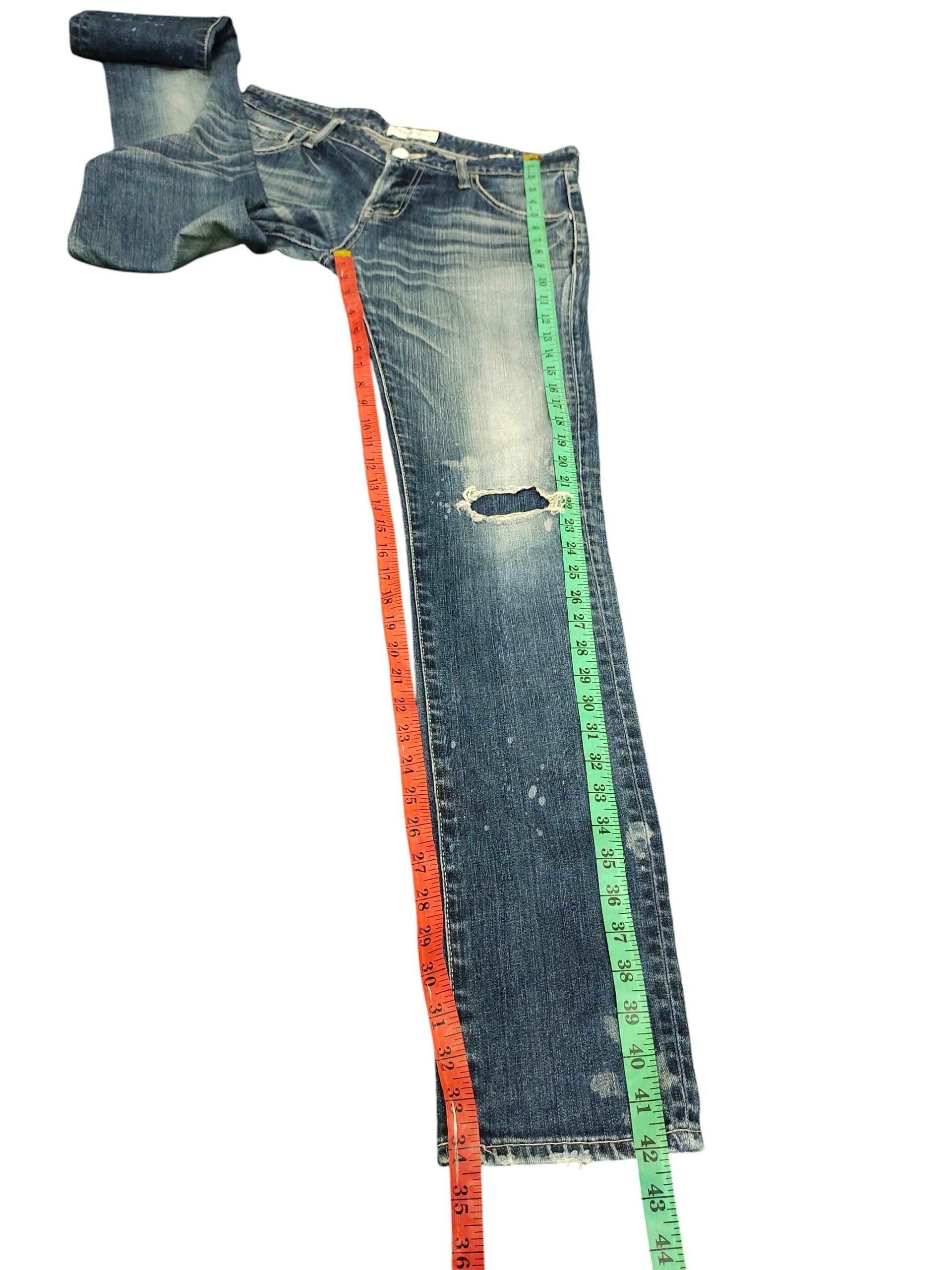 Kapital Vanquish Japan Clawmark Distress Faded Denim Jeans Size US 34 / EU 50 - 16 Thumbnail