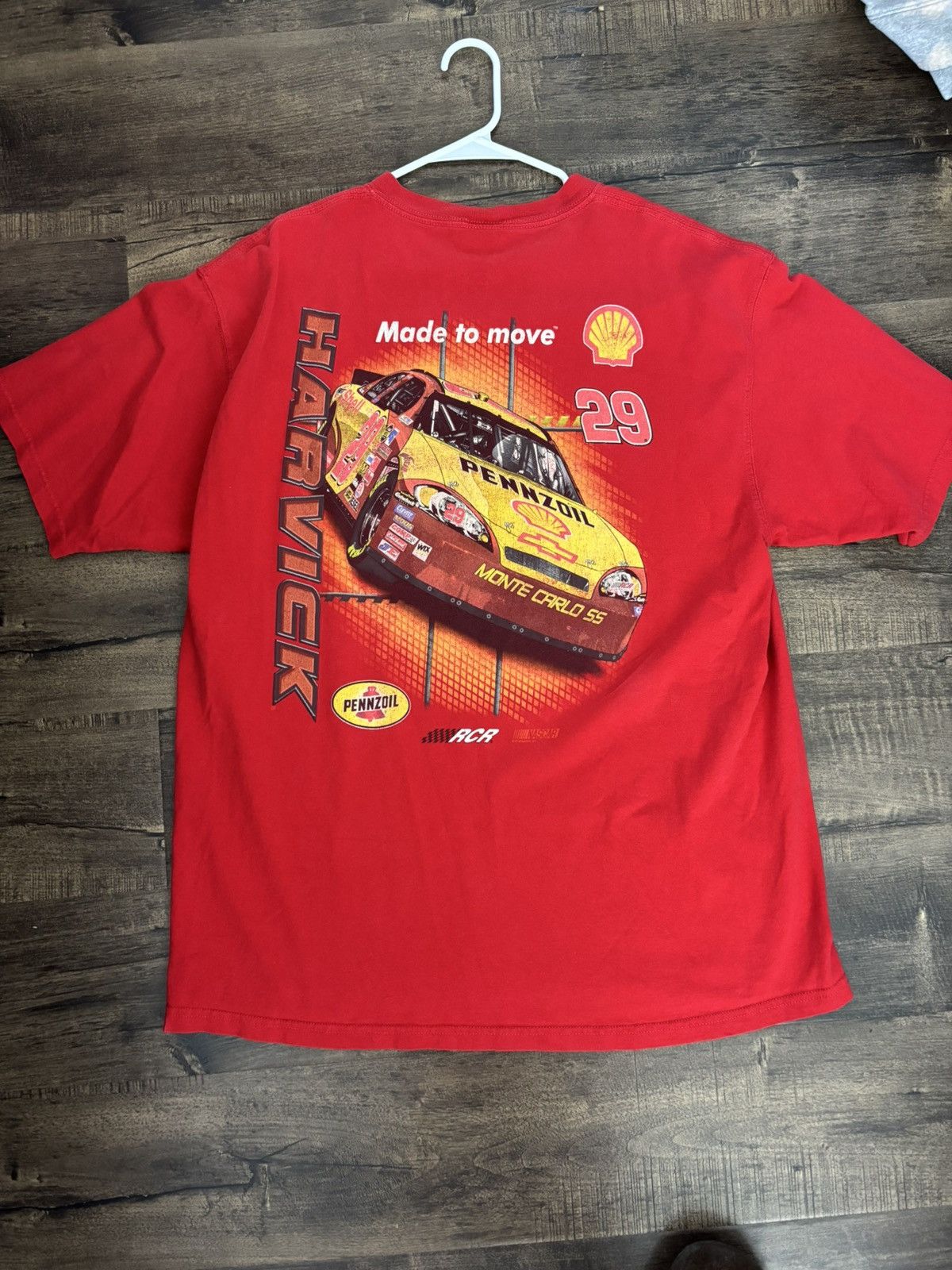 NASCAR Red 2002 Kevin harvick nascar tee XL Size US XL / EU 56 / 4 - 4 Thumbnail