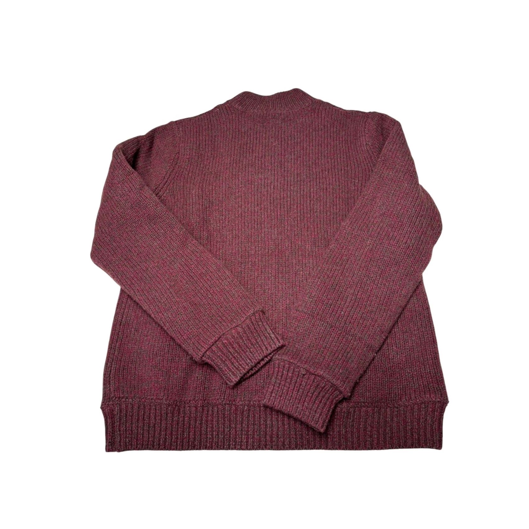 Vintage LL Bean Lambswool Plaid Lined Zip Up Sweater Burgundy Mens M Regular Size US M / EU 48-50 / 2 - 4 Thumbnail