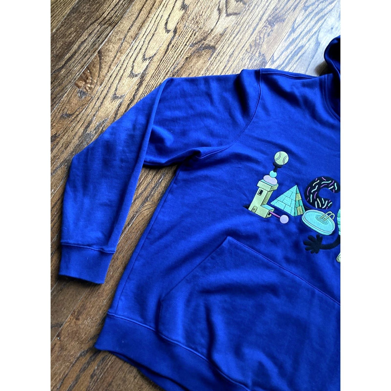 Lacoste Lacoste Jeremyville Hoodie Sweatshirt Size Large Navy Blue Art Pullover Limited Edition Men Size US L / EU 52-54 / 3 - 2 Thumbnail