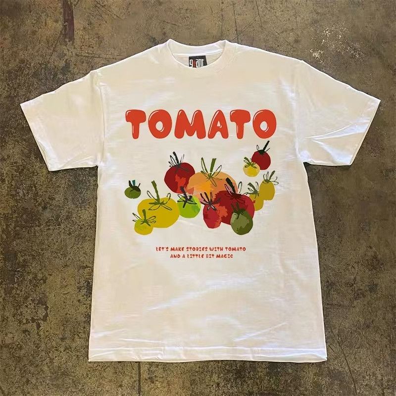 Japanese Brand × Vintage Tomato pattern casual retro loose t-shirt Size US M / EU 48-50 / 2 - 1 Thumbnail
