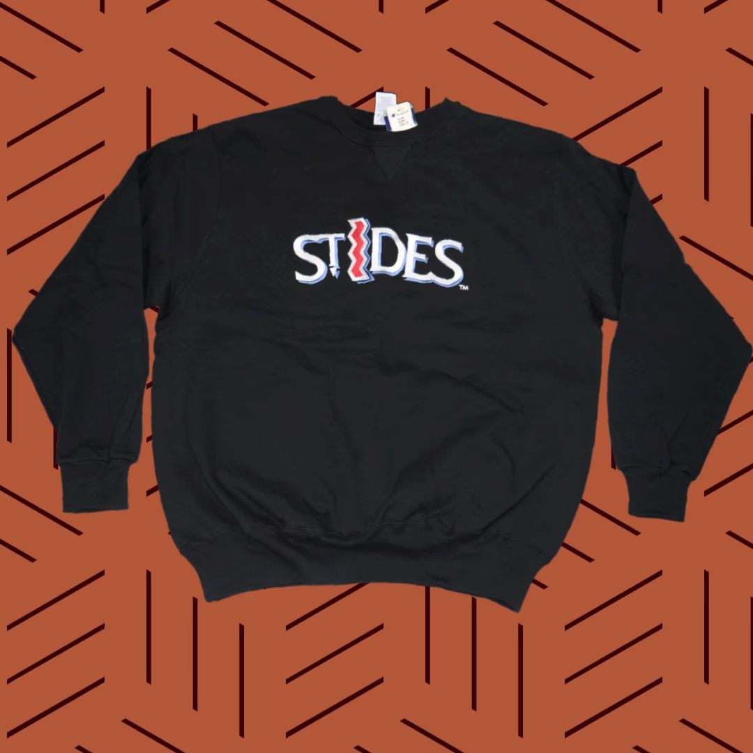Champion Vintage Champion Crewneck Sweatshirt St Ides 90s Black XL Men Casual Logo Cotton Blend Size US XL / EU 56 / 4 - 1 Thumbnail