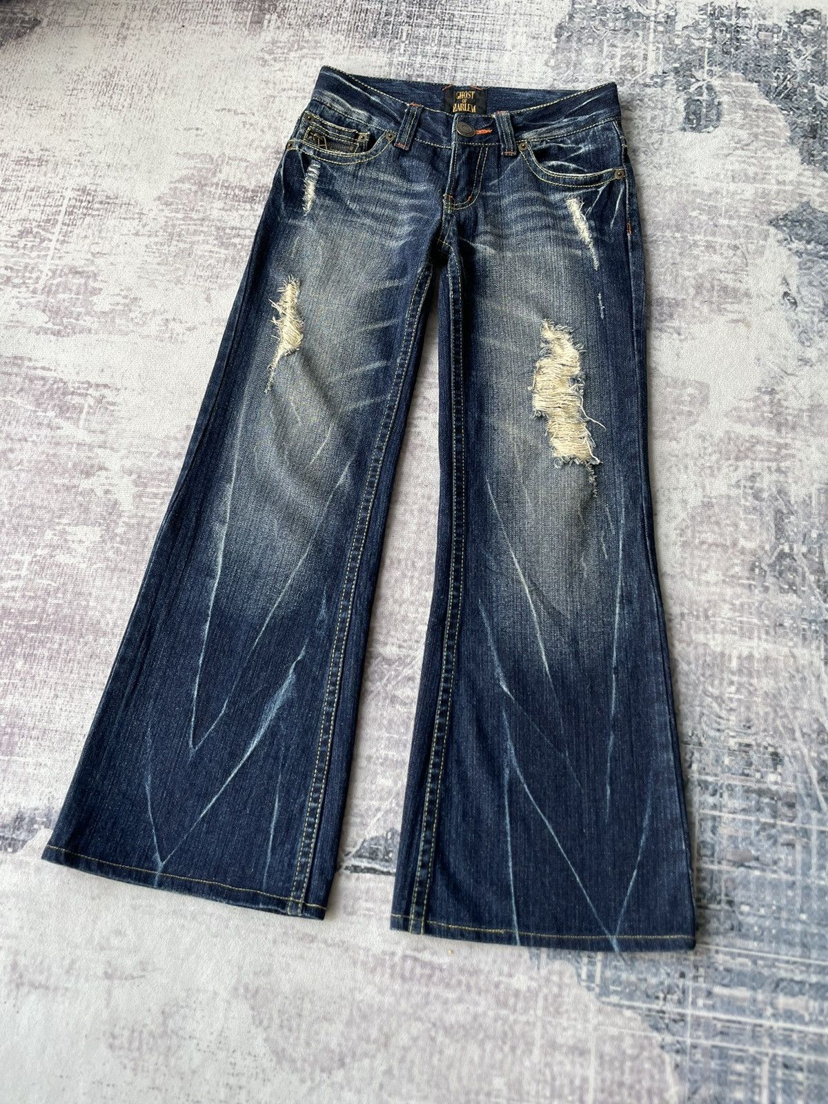If Six Was Nine Ghost of Harlem Flared Jeans Size US 28 / EU 44 - 1 Thumbnail