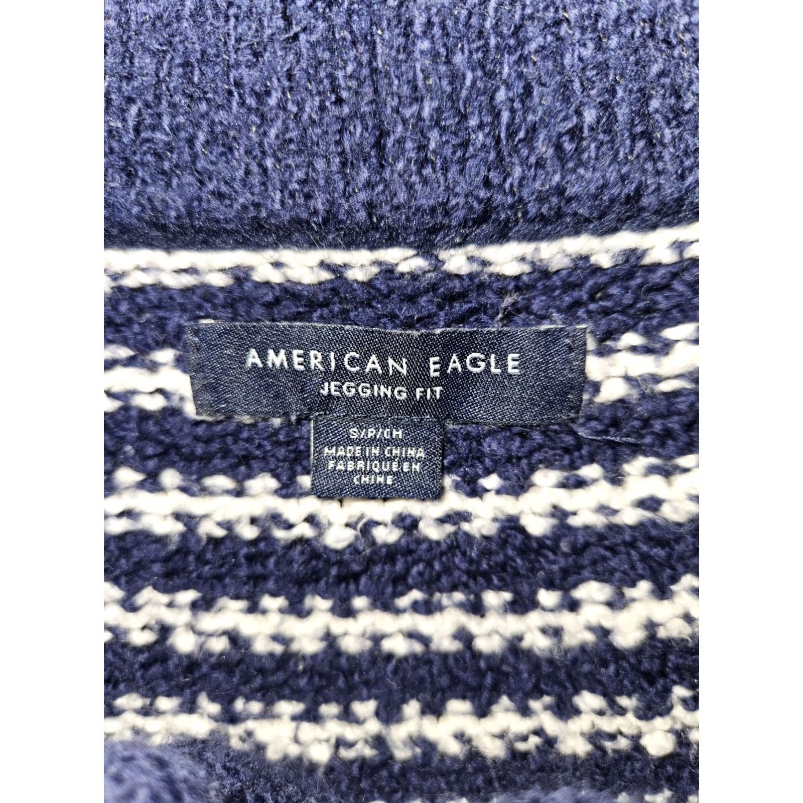 American Eagle Outfitters VINTAGE American EagleHenley Sweater Womens S Blue Striped Lightweight Oversized 90s Preppy Courtside? Size S / US 4 / IT 40 - 2 Thumbnail
