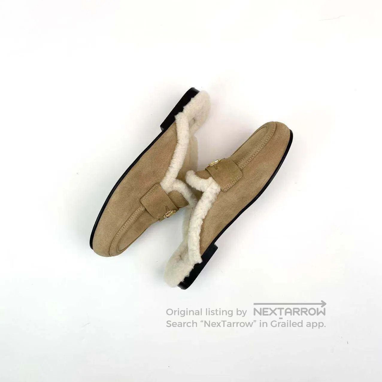 Louis Vuitton Louis Vuitton Gold label logo suede round toe half slip| Size US 5.5 / IT 35.5 - 3 Thumbnail