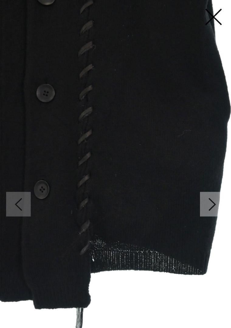 Yohji Yamamoto Yohji Yamamoto POUR HOMME 20aw leather string knit cardigan Size US L / EU 52-54 / 3 - 4 Thumbnail