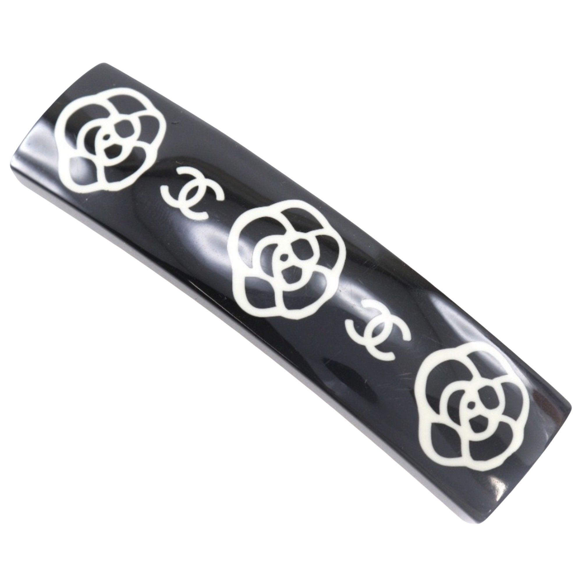 image of Chanel Camellia Hair in Black, Women's