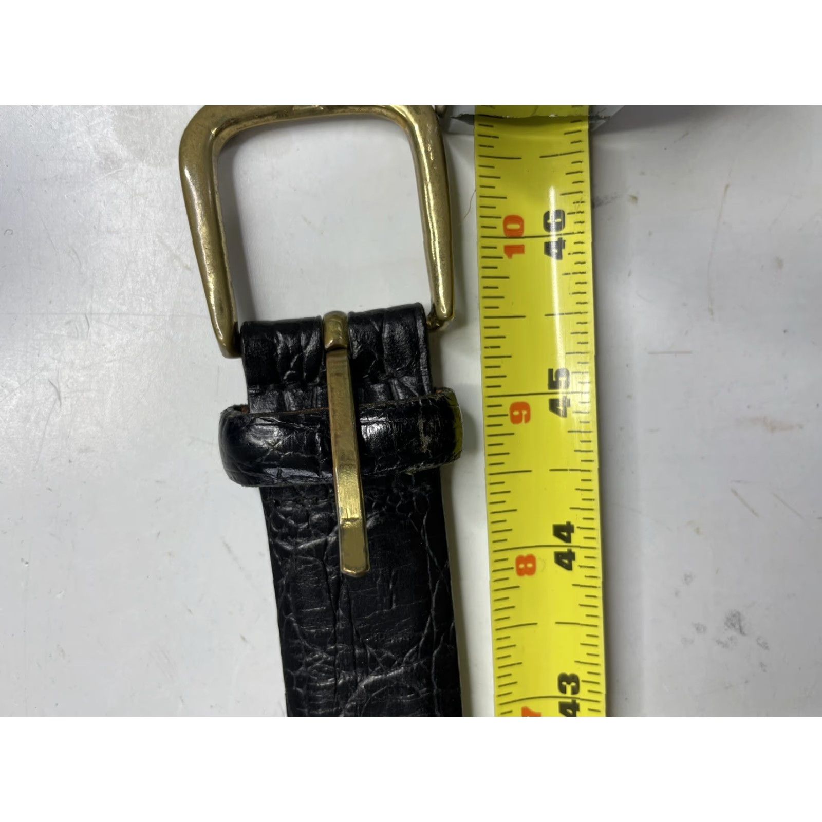 Vintage Trafalgar Belt Dress Belt Leather Braun Brass Buckle 40/100 Classic Men's Regular Brown Size 40 - 6 Thumbnail