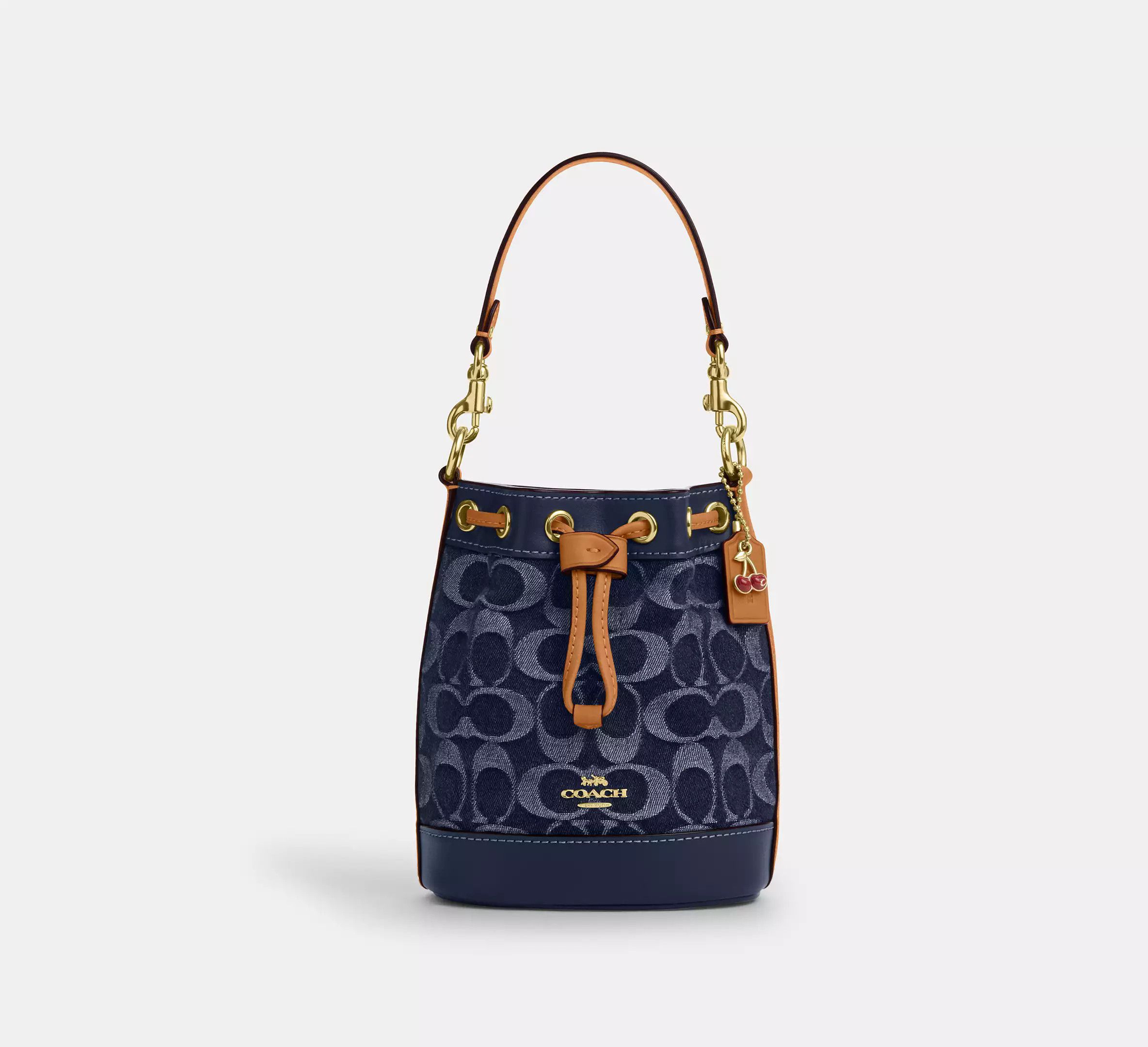 Coach Mini Bucket Bag In Signature Denim CY740 Size ONE SIZE - 12 Thumbnail