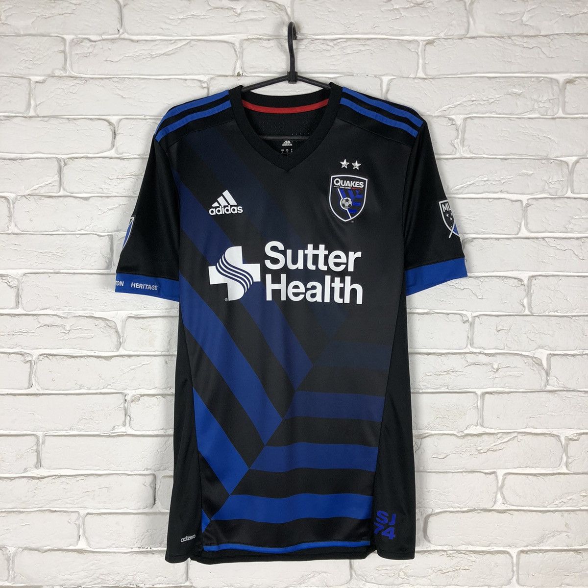 Adidas San Jose Earthquakes #3 Affolter Match Worn 2017 2018 jersey Size US M / EU 48-50 / 2 - 2 Thumbnail