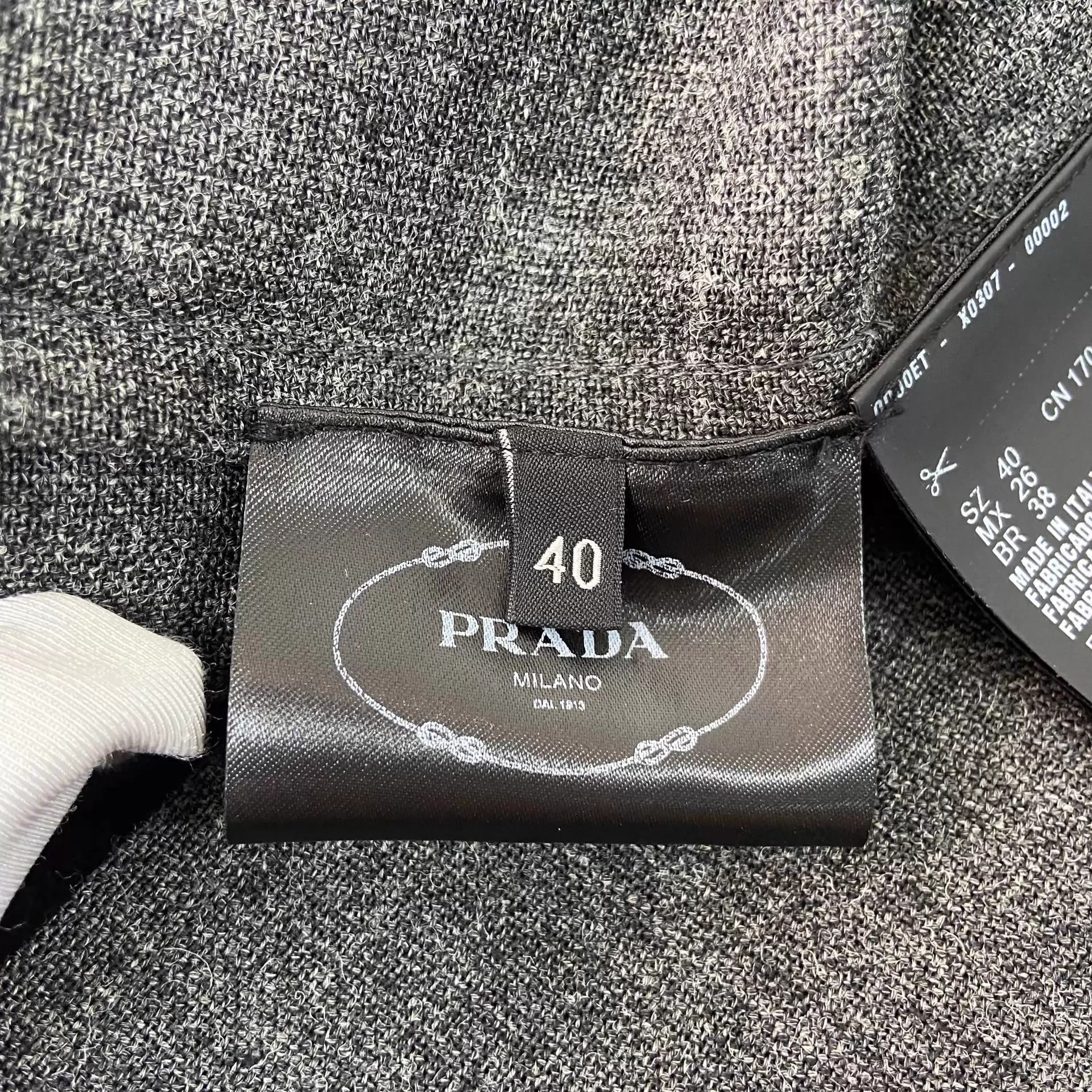 Prada Prada Dark Gray Blazer 40 Size S / US 4 / IT 40 - 7 Thumbnail