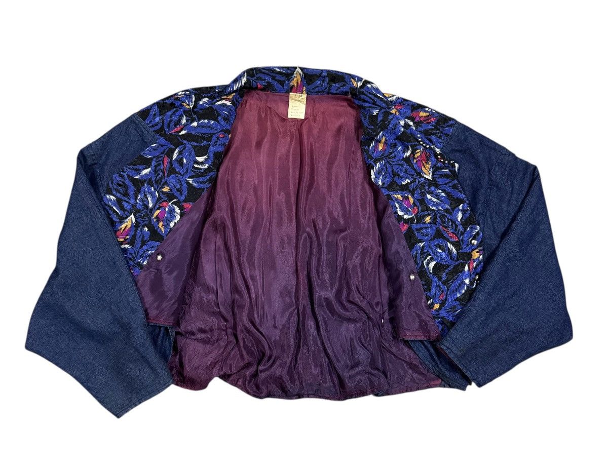 Vitaly Design Vtg🔥V15 Studded Layered Soie Denim Narrow Cut Crop Jacket Size L / US 10 / IT 46 - 3 Thumbnail