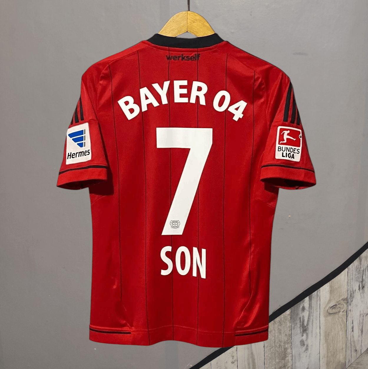 Adidas Rare🔥Adidas x Bayer 04 Leverkusen 2012-14 #7 Son Heung Min Size US S / EU 44-46 / 1 - 4 Thumbnail