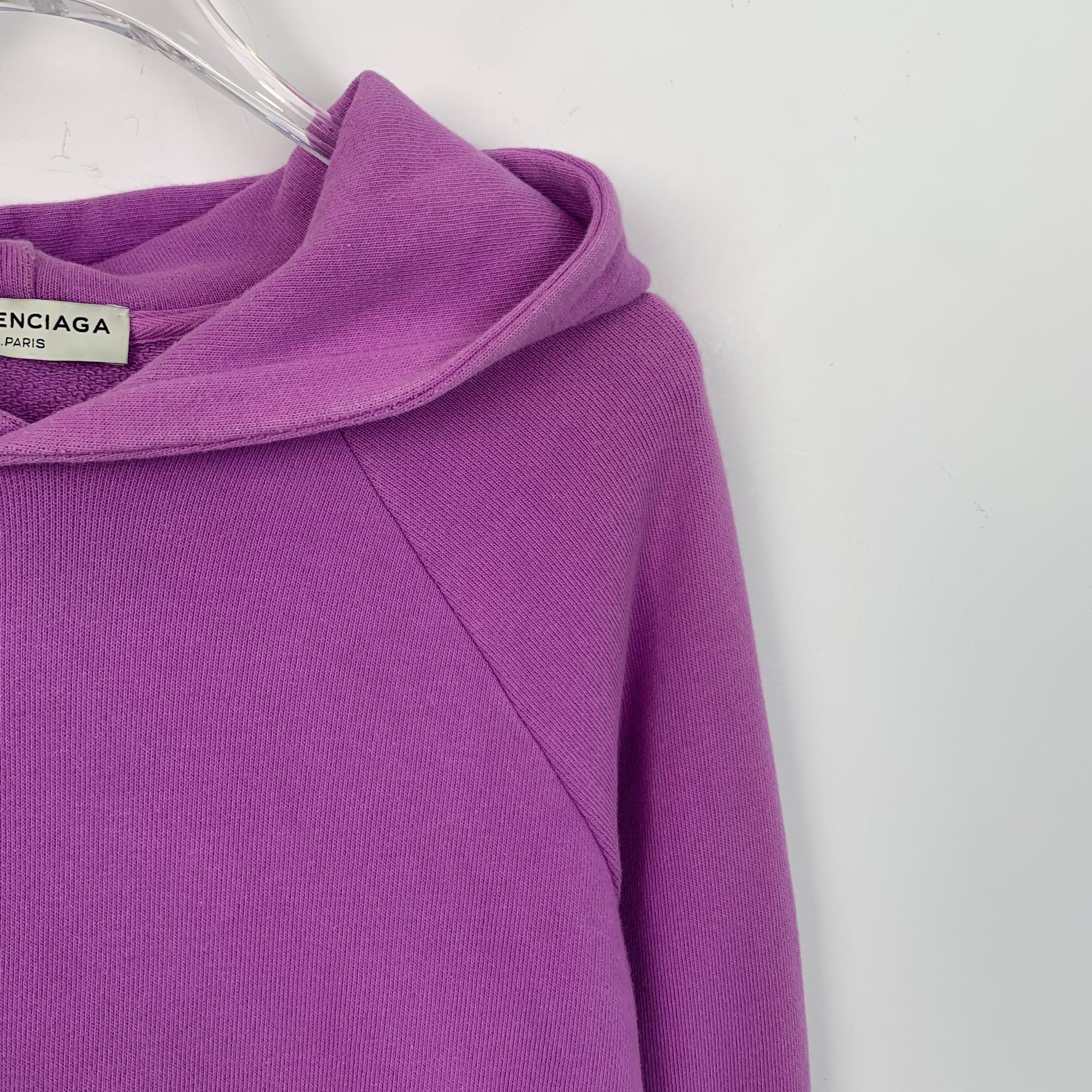 Balenciaga Balenciaga Paris Purple Cotton Hooded Sweatshirt L Size L / US 10 / IT 46 - 7 Thumbnail