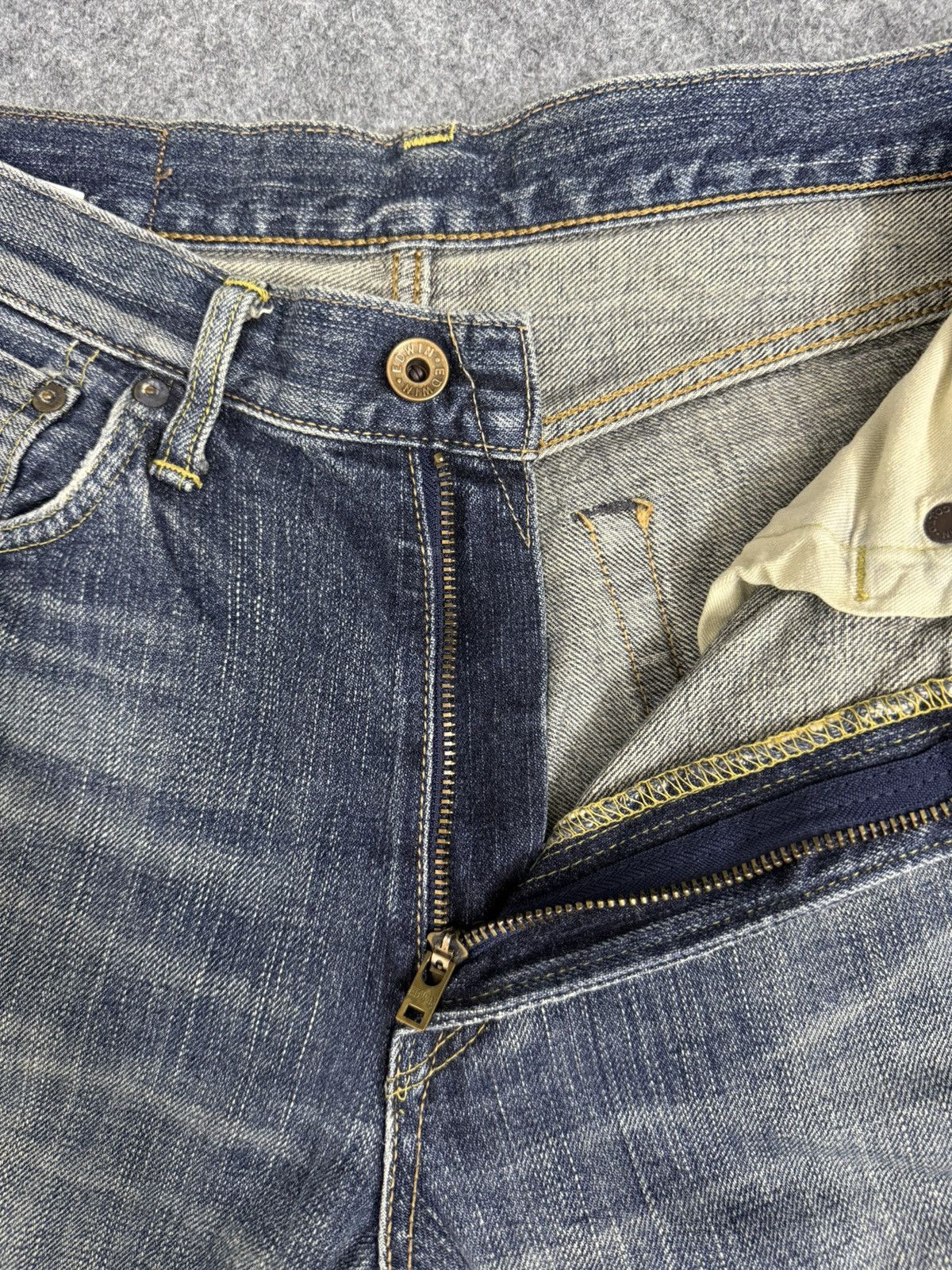 Kapital A14 EDWIN 505ZX SELVEDGE DENIM MUD WASH Size US 29 - 21 Thumbnail