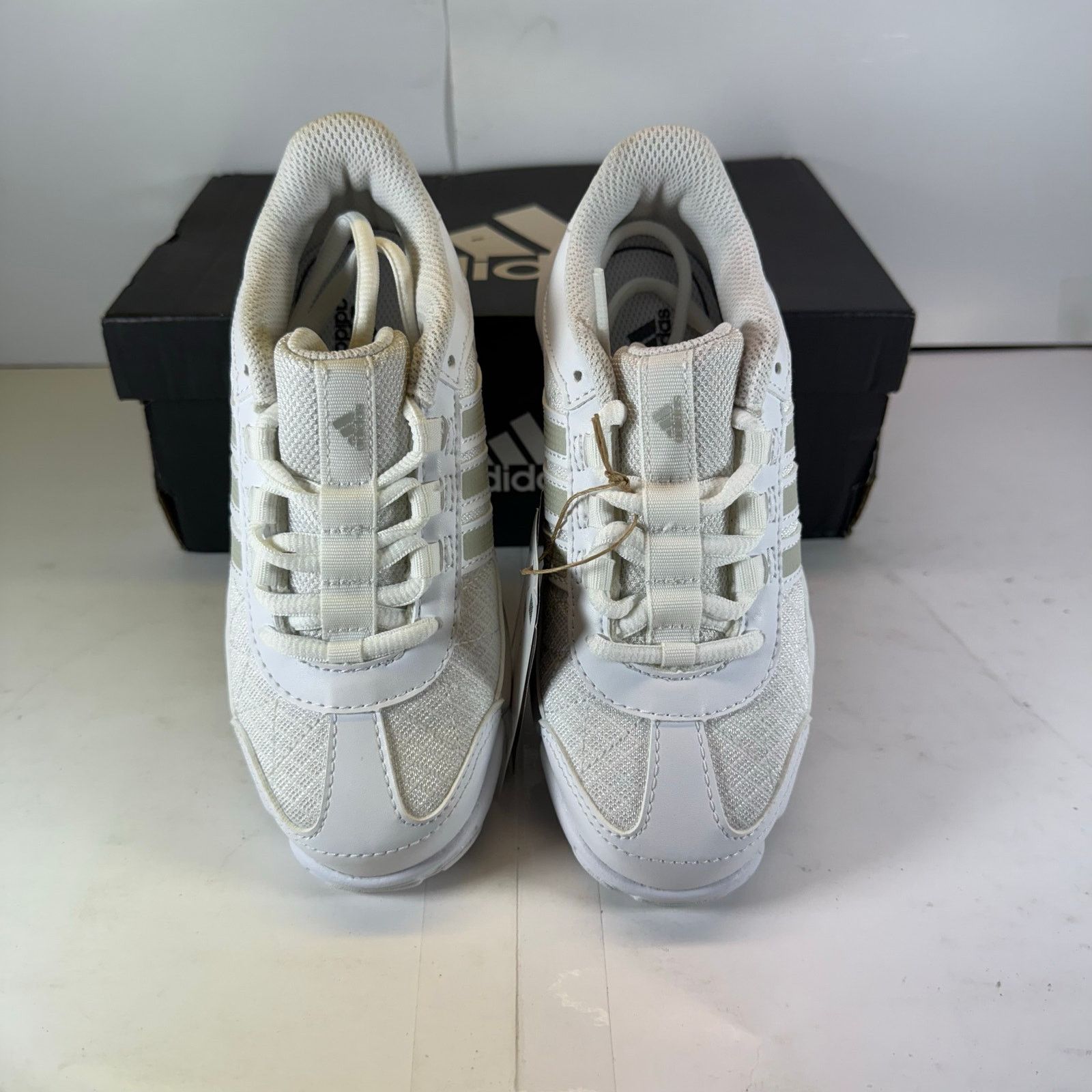Adidas Adidas Triple Cheer C White/White B35539 Size 12.5 Kids Size US 12 / IT 42 - 4 Thumbnail
