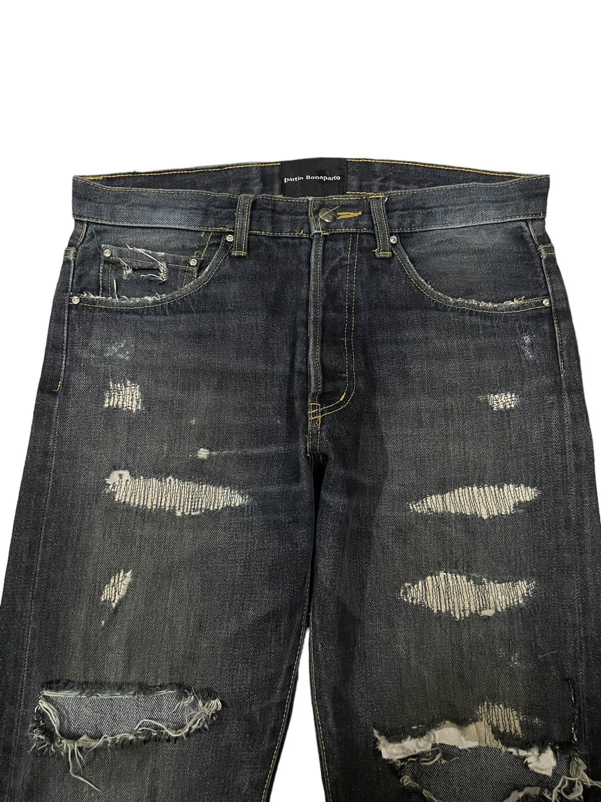 Bottega Veneta Vtg Dartin Bonaparto GreyWash Undercover Style Destroy Jeans Size US 30 / EU 46 - 4 Thumbnail