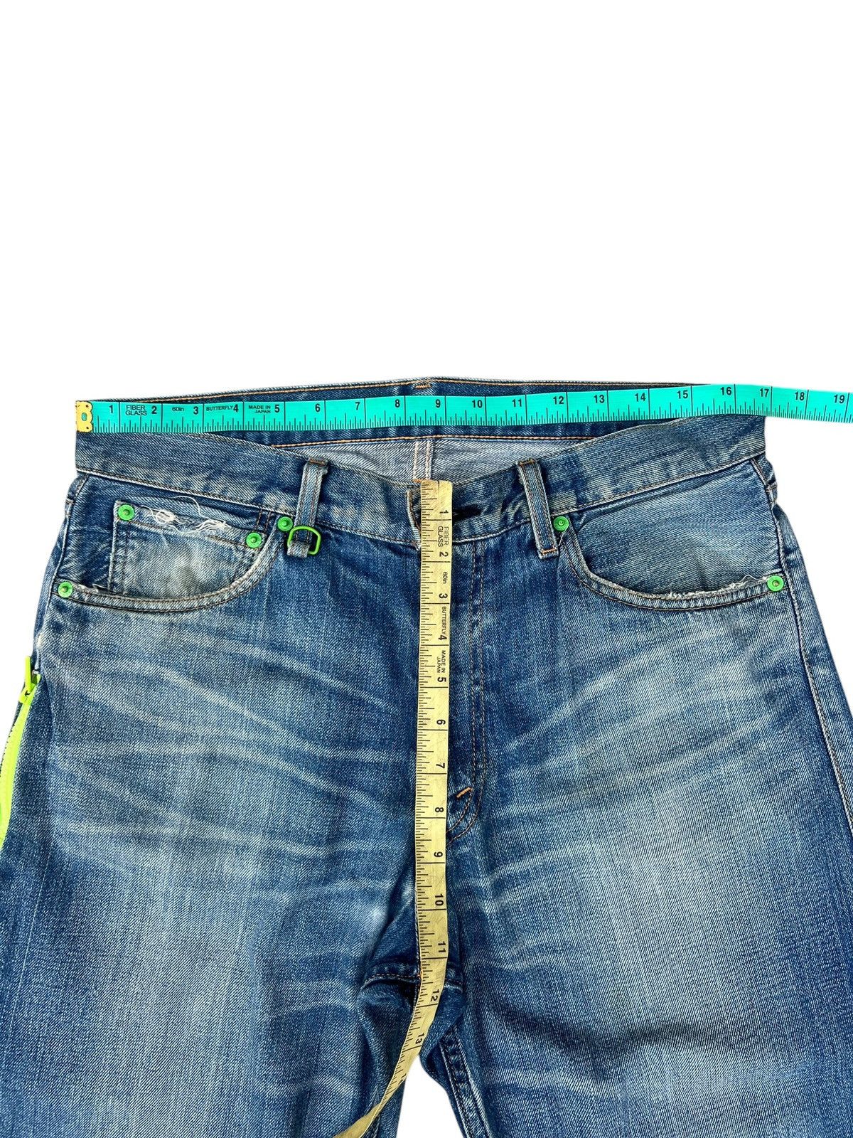 Fragment Design × Levi's 2009 Levi’s X Fragment Distress Selvedge Denim Cropped Jeans Size US 32 / EU 48 - 2 Thumbnail
