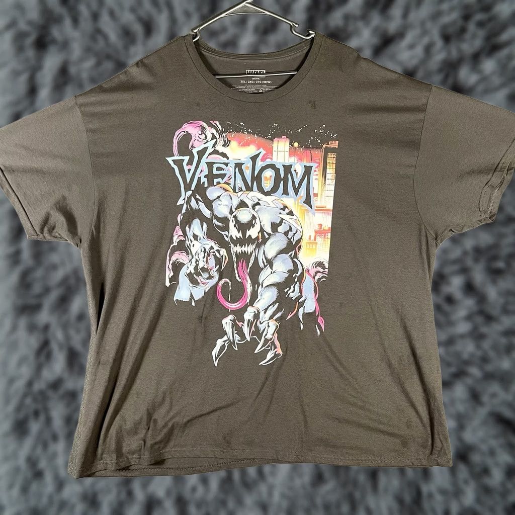 Vintage Marvel Venom T Shirt 2XL Black Retro Fade Anti Hero Comic Book Character Mens Shirt Crew Neck - Gray 2XL Venom Heroes Retro Fans Size US XXL / EU 58 / 5 - 1 Thumbnail
