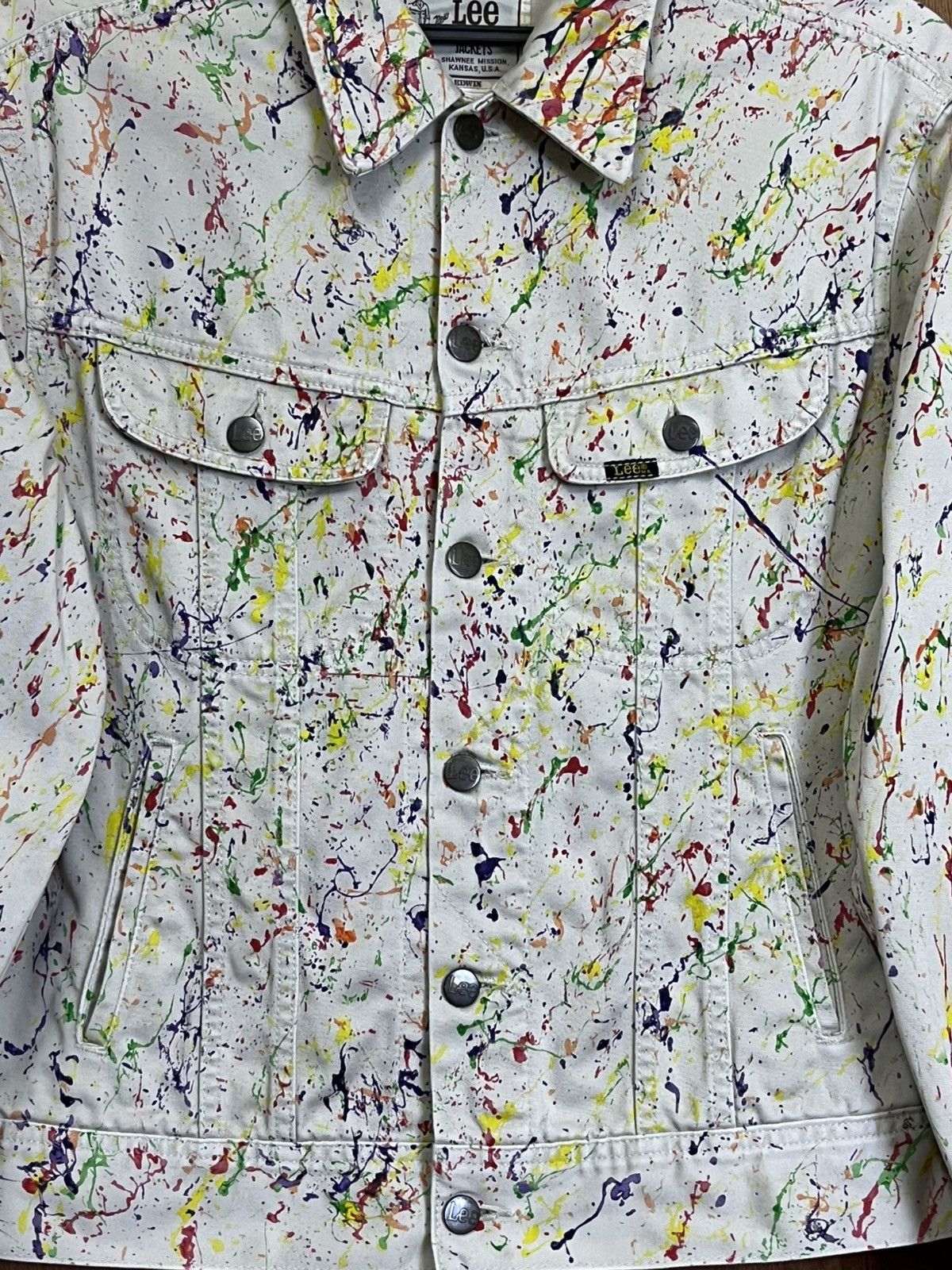 Japanese Brand VINTAGE EDWIN X LEE CUSTOM PAINT SPLATTER TRUCKER JACKET Size US L / EU 52-54 / 3 - 3 Thumbnail