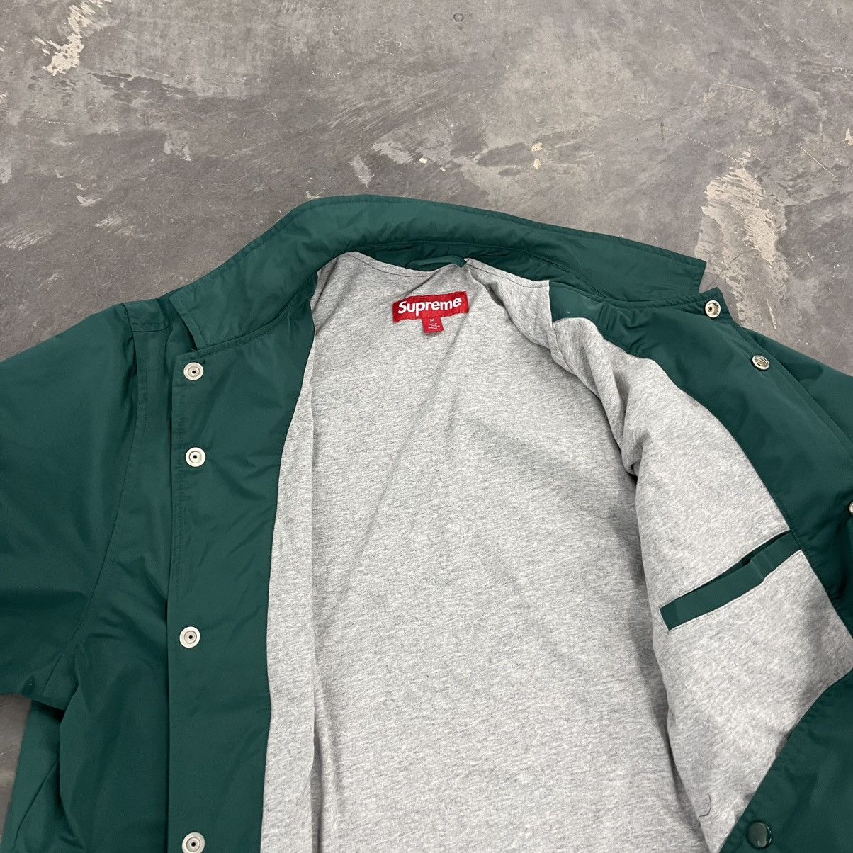 Supreme × Vintage Supreme Coaches Nylon Cotton Lined Green Jacket FW 2023 Size US M / EU 48-50 / 2 - 4 Thumbnail