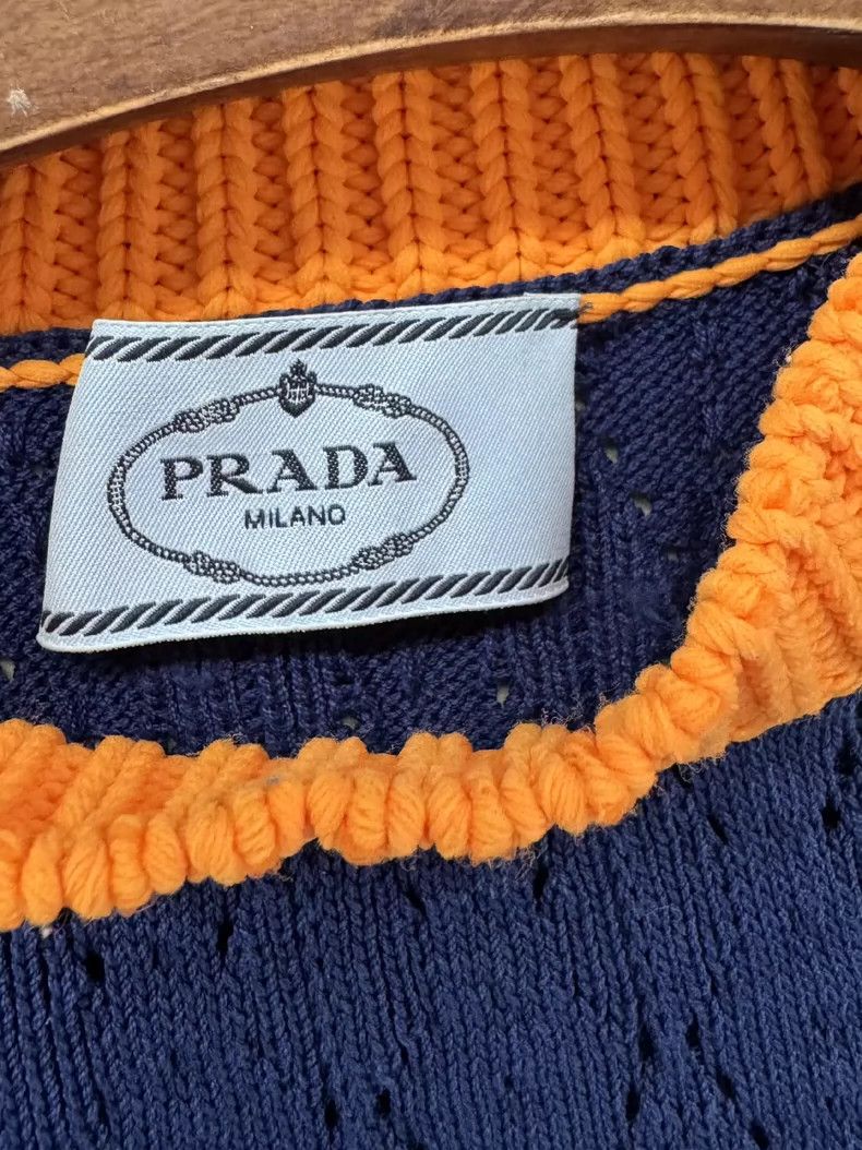 Prada Prada Logo letter knitted short sleeves Size US XXS / EU 40 - 3 Thumbnail