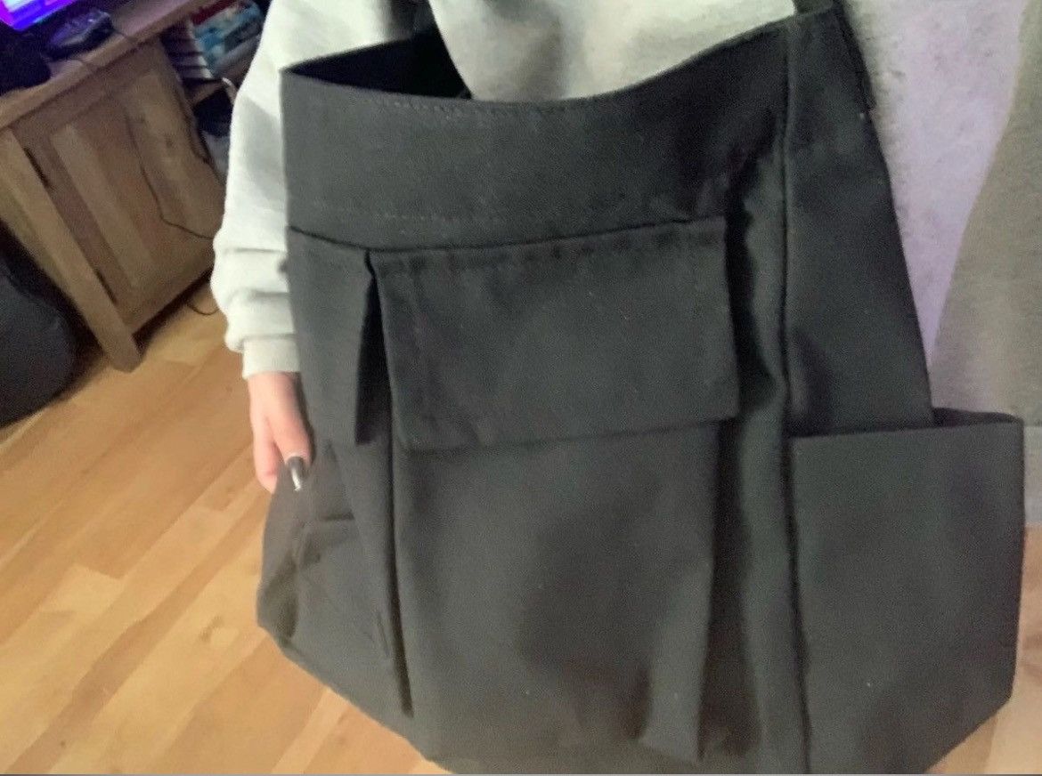 Japanese Brand Black Casual Canvas Shoulder Bag Size ONE SIZE - 4 Thumbnail
