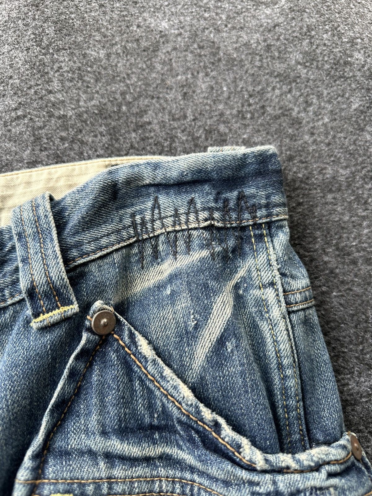 PPFM Vintage Bartack Bondage Distressed Denim W30 D215 Size US 30 / EU 46 - 12 Thumbnail