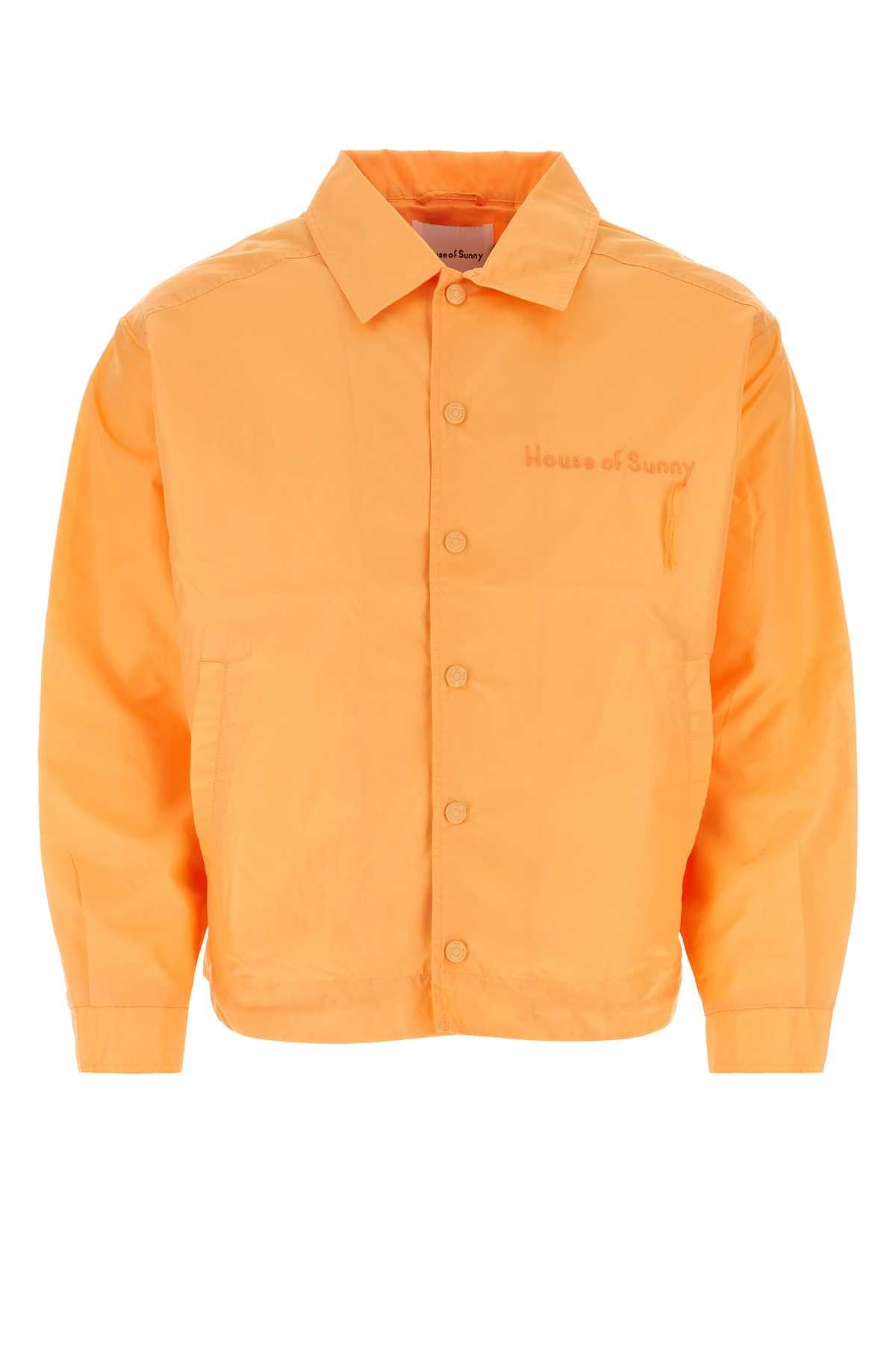 image of House Of Sunny Pastel Orange Polyester Day Tripper Windbreaker, Men's (Size Small)