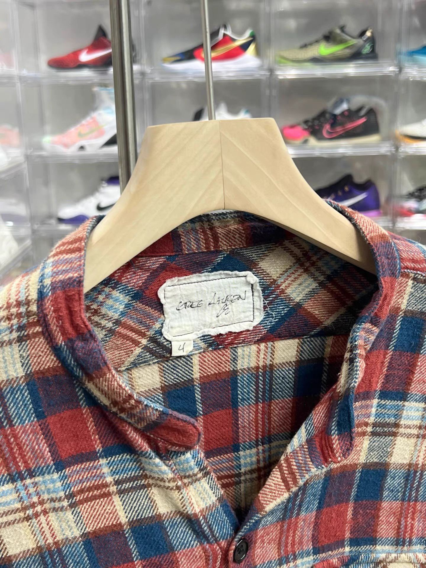 Greg Lauren Greg Lauren Vintage Plaid Distressed Short Sleeve Shirt K15 Size US XL / EU 56 / 4 - 2 Thumbnail