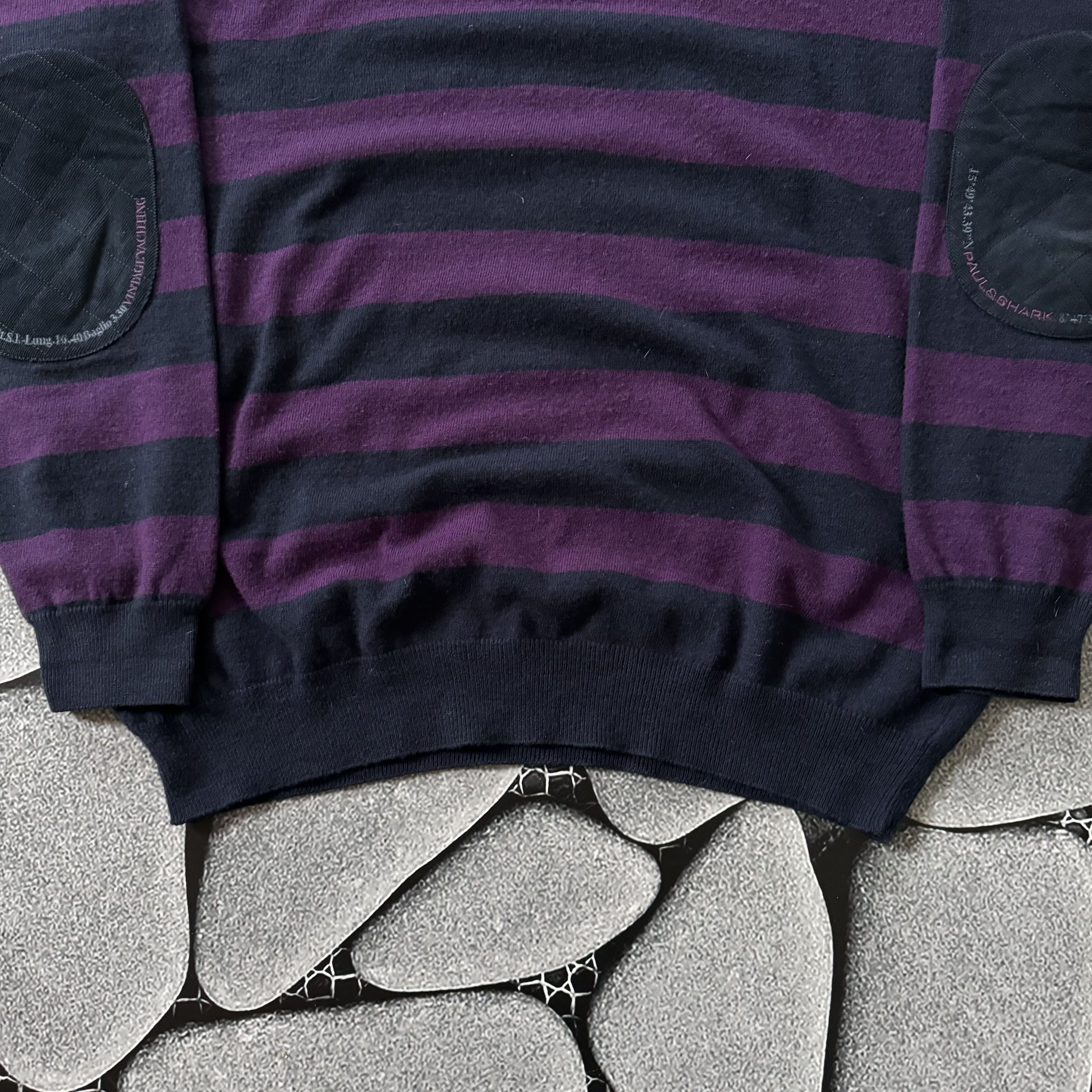 Paul & Shark PAUL & SHARK YACHTING VINTAGE WOOL STRIPES SWEATER 1/4 ZIP Size US XL / EU 56 / 4 - 6 Thumbnail