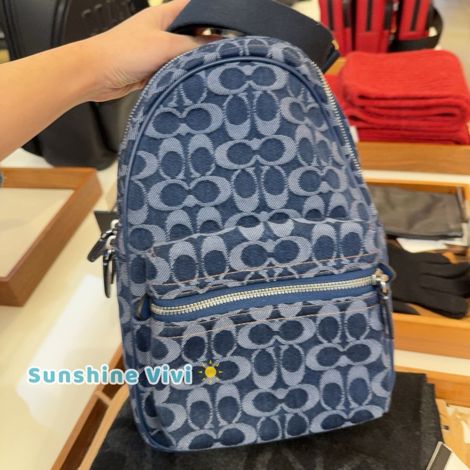 Coach NWT coach Charter Pack In Signature Denim Deep blue CAJ87 Size ONE SIZE - 1 Thumbnail